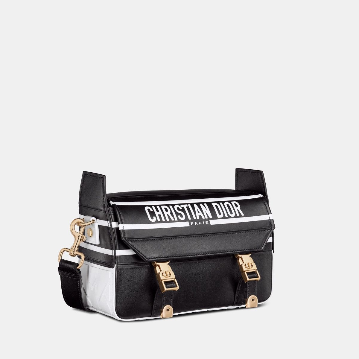 Dior o1bcso1str1124 Size: OS /Small Diorcamp Bag in Black/White Size ONE SIZE - 1 Thumbnail