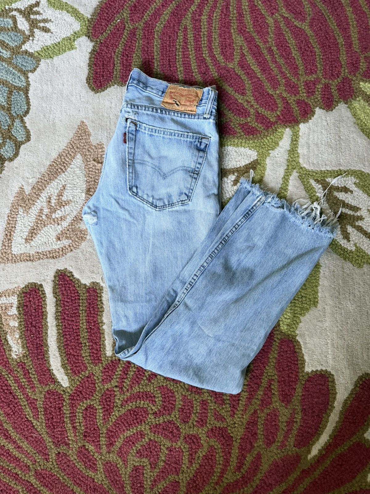 Carhartt Vtg Levi's 505 Men's Light Blue Jeans Regular Fit Slit Hems Size US 30 / EU 46 - 1 Thumbnail