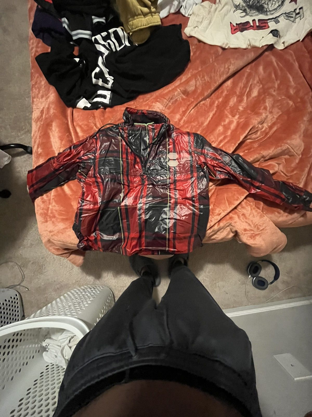 Off-White Off-white red checked anorak jacket Size US S / EU 44-46 / 1 - 1 Thumbnail