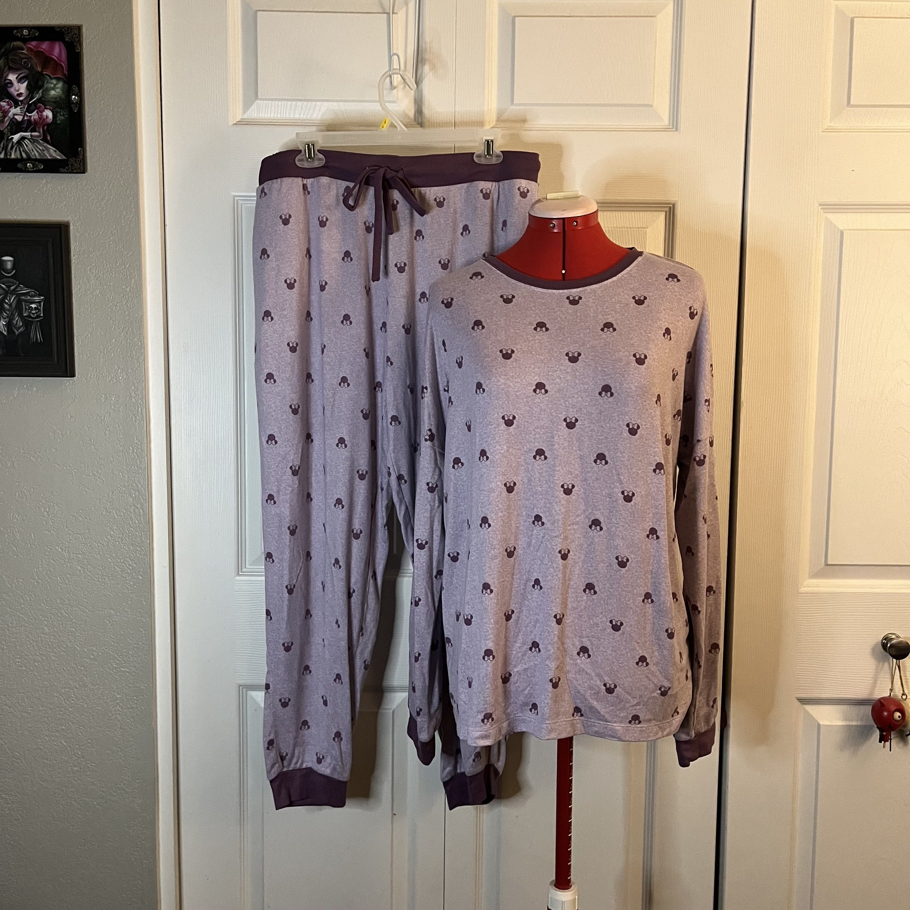 Disney Purple Minnie Mouse Pajama Set size Large Size L / US 10 / IT 46 - 1 Thumbnail