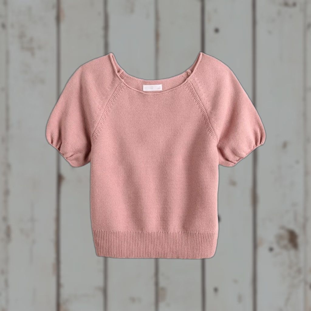 Vintage LC Lauren Conrad Sweater Womens 1X Short Sleeve Violet Heathered Knit Pullover Casual Fall Winter Spring Beach Bohemian City Classic Size XL / US 12-14 / IT 48-50 - 1 Thumbnail