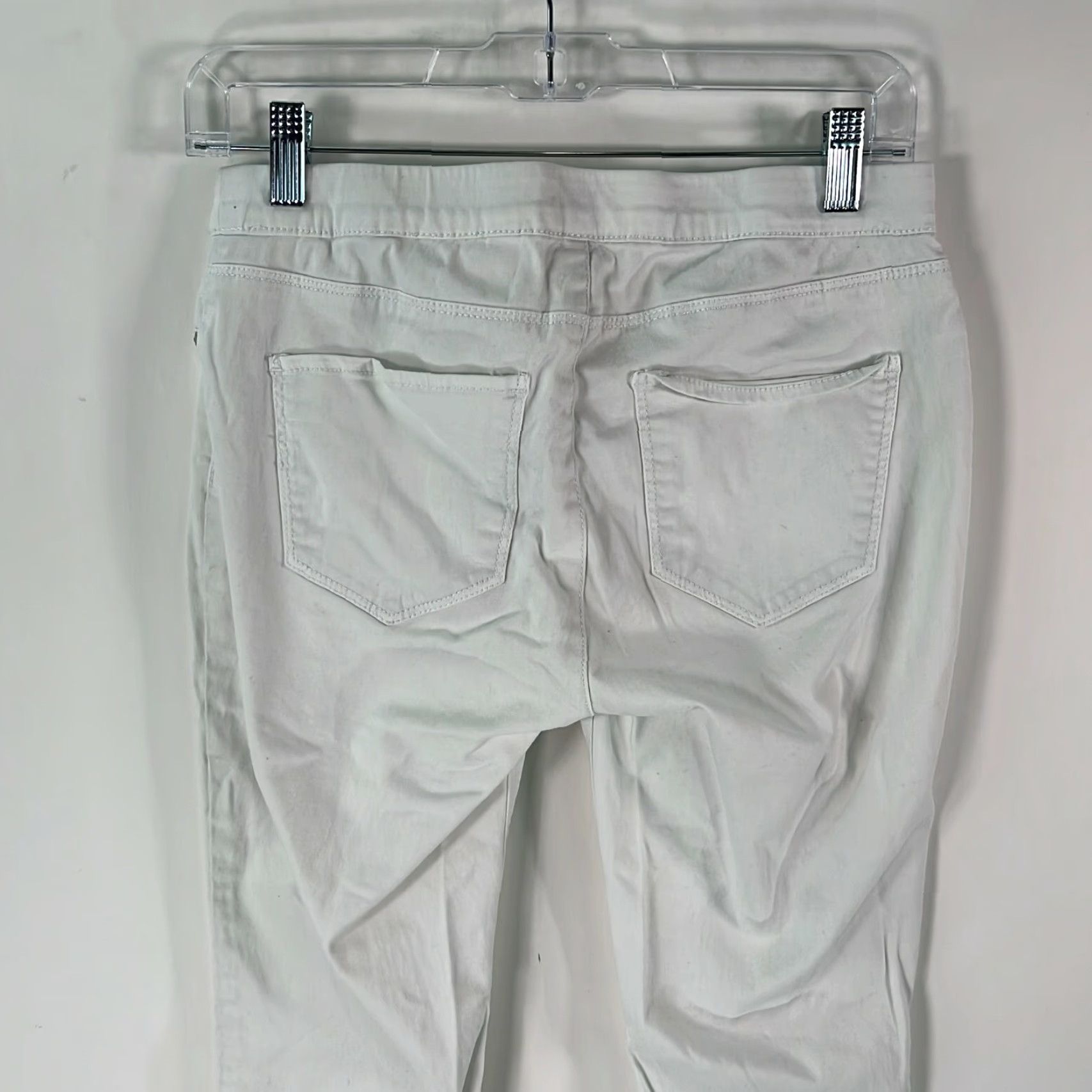 L.E.I. L.e.i. Jeans Women Cropped White Size 5 Ultra Low Rise Cropped Jeans 5-Pocket Denim Size 27" / US 4 / IT 40 - 3 Thumbnail