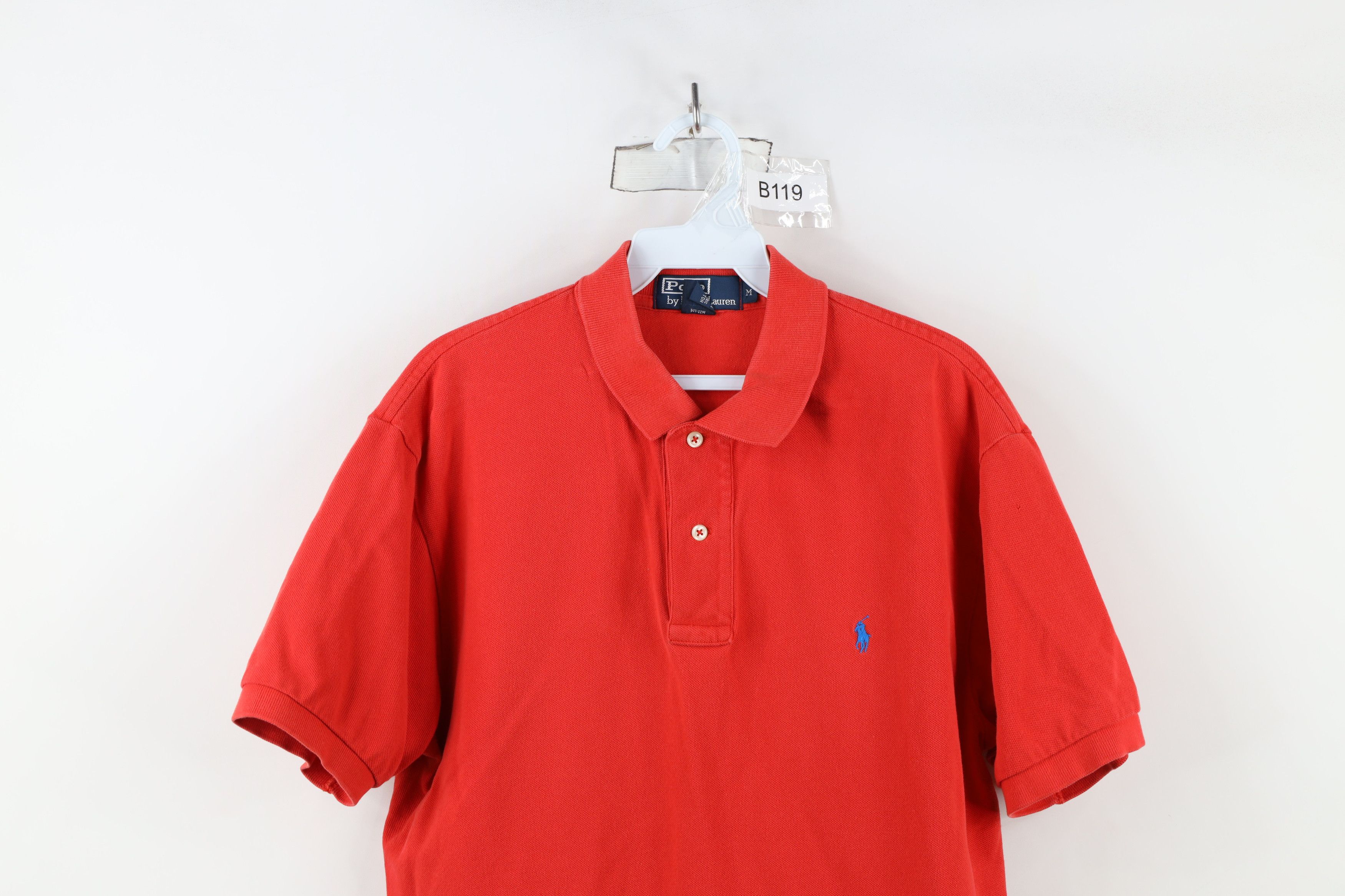 Ralph Lauren × Vintage Vintage 90s Ralph Lauren Collared Golf Polo Shirt Red USA Size US M / EU 48-50 / 2 - 2 Thumbnail