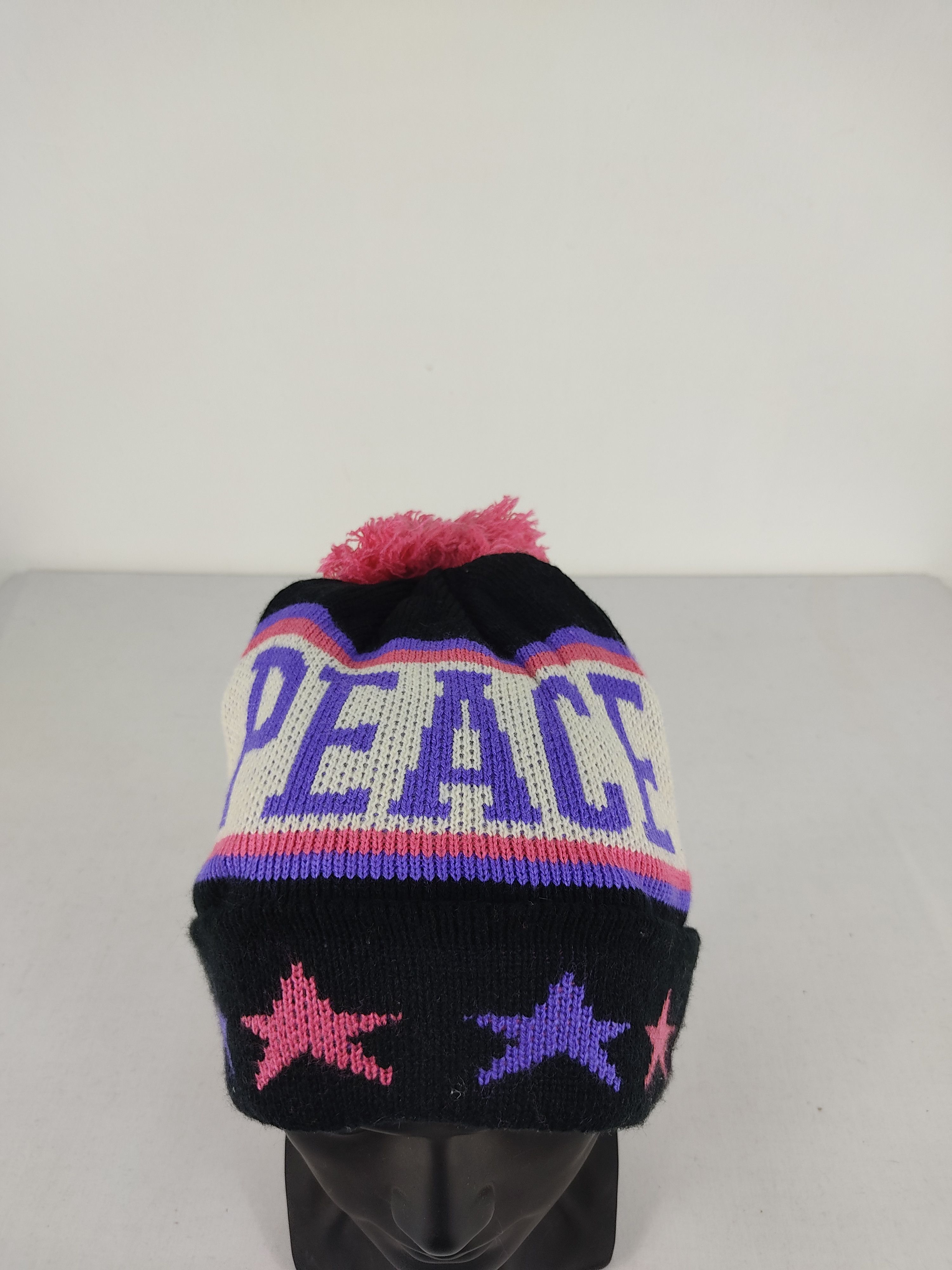 Japanese Brand × Vintage Vintage Japanese Brand Peace Beanie / Snow Hat / Snow Cap Size ONE SIZE - 5 Thumbnail