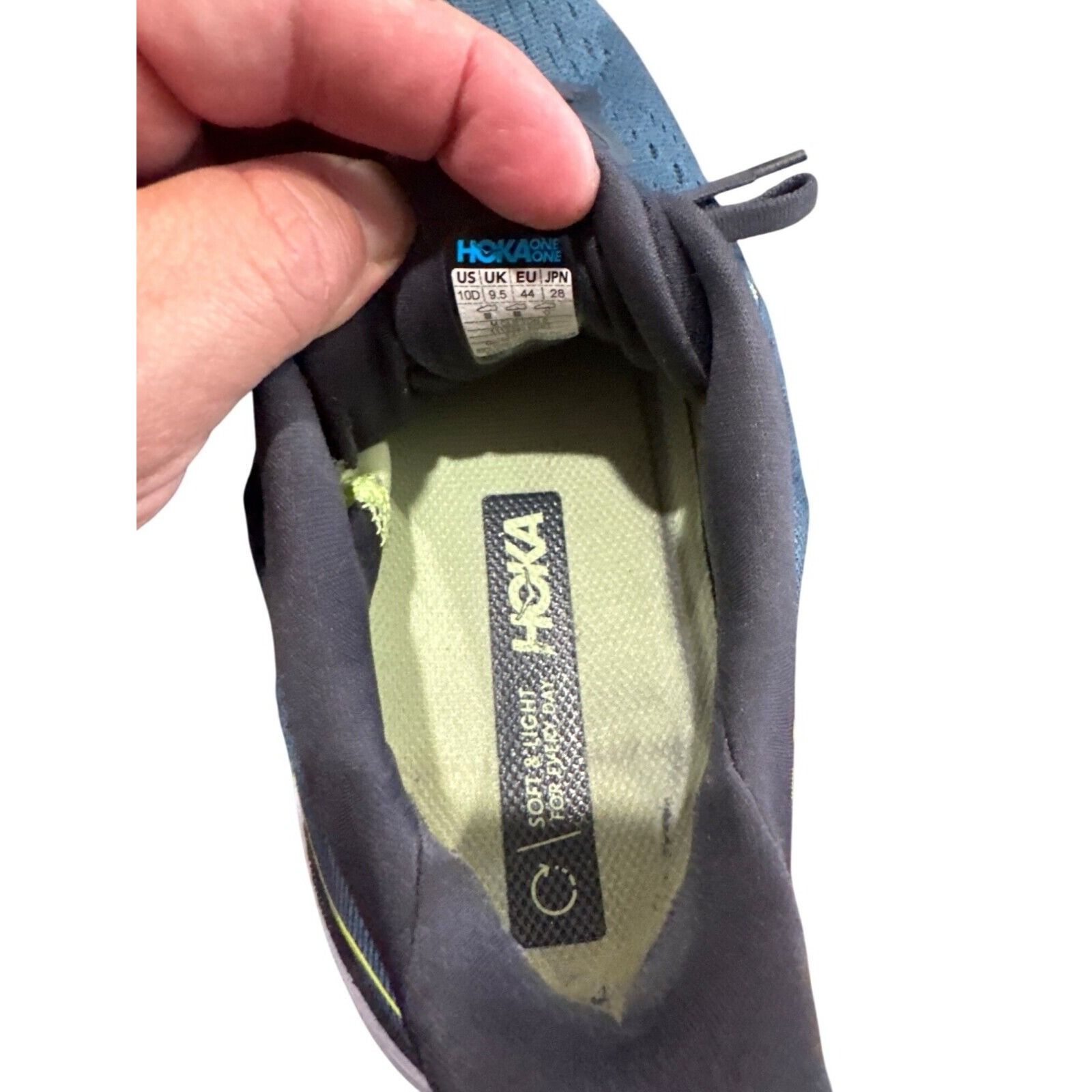 Hoka Hoka Clifton 8 Mens Blue Running Sneakers Shoes 10D SKU 8121 Size US 10 / EU 43 - 8 Thumbnail
