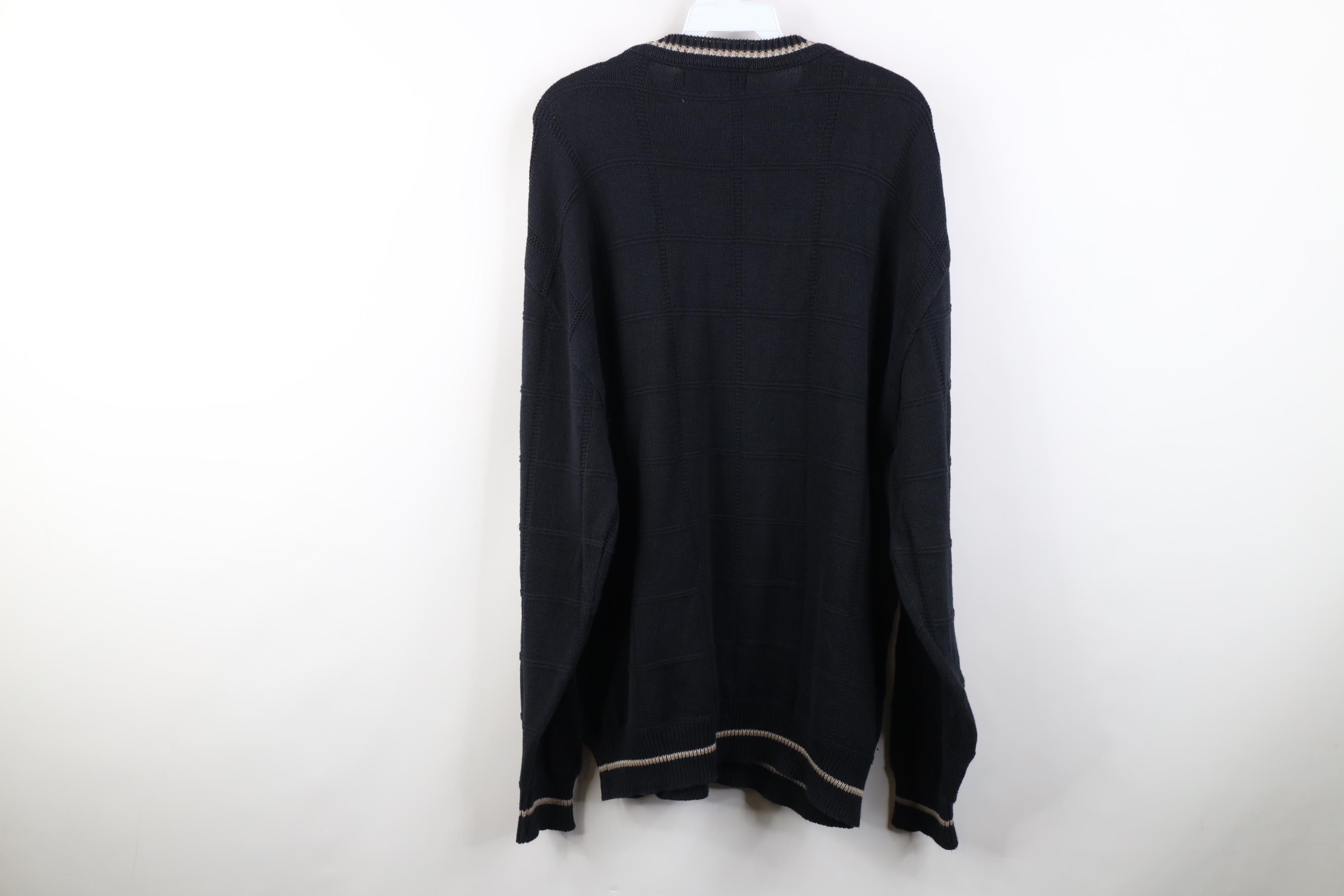 Vintage Vintage 90s Streetwear Checkered Knit Golf Sweater USA Size US L / EU 52-54 / 3 - 11 Thumbnail