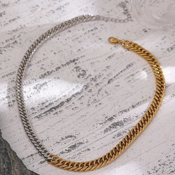 Other Double Color 316L Stainless Steel Chain Necklace Size ONE SIZE - 4 Thumbnail
