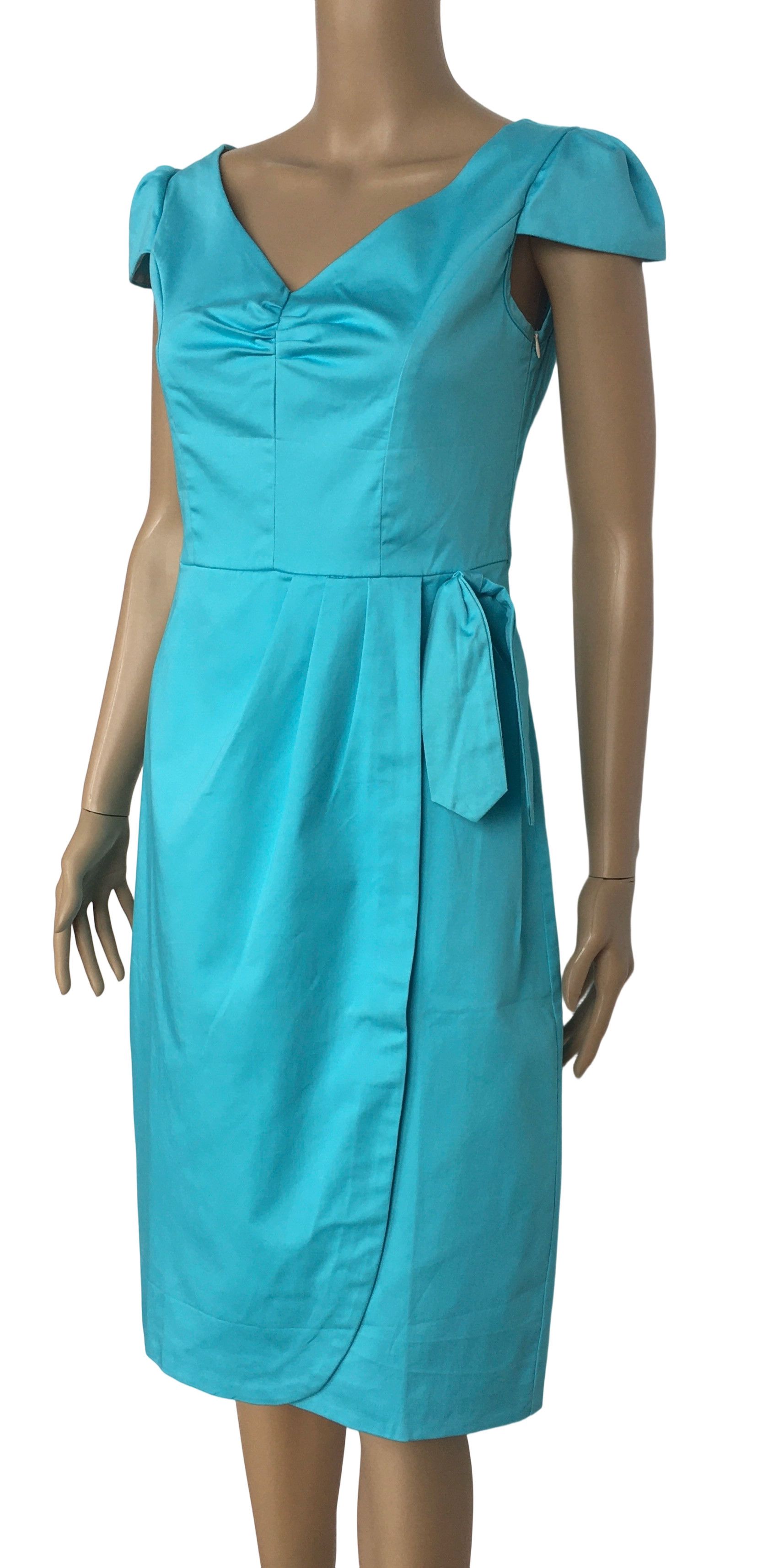 Other Lake Blue Vintage Style Pencil Dress Size XL / US 12-14 / IT 48-50 - 2 Thumbnail