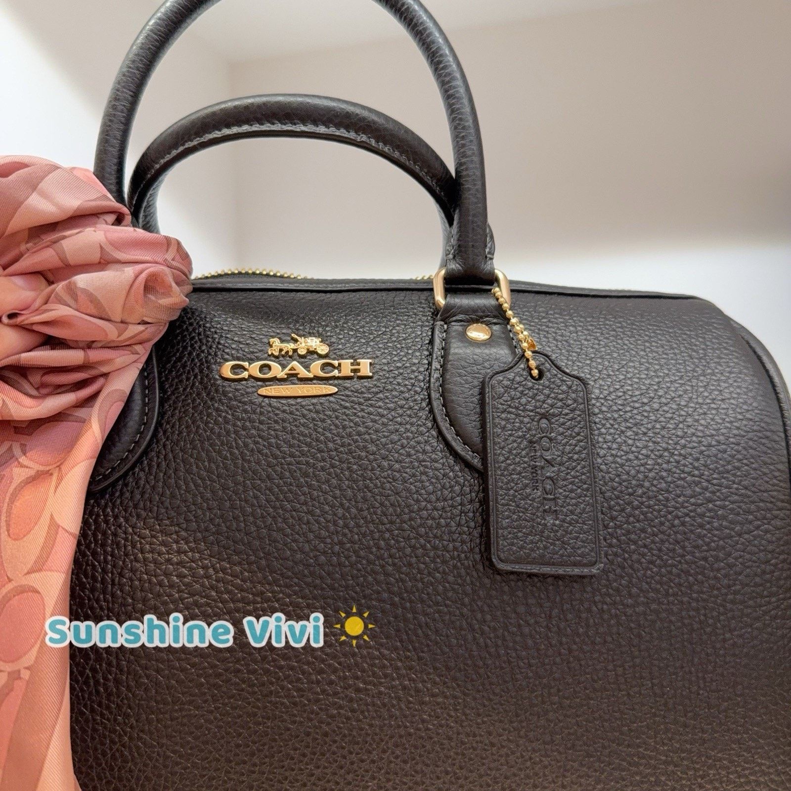 Coach NWT Coach Bundle Silk Scarf CCQ00 & Large rowan Bag CV960 Size ONE SIZE - 3 Thumbnail