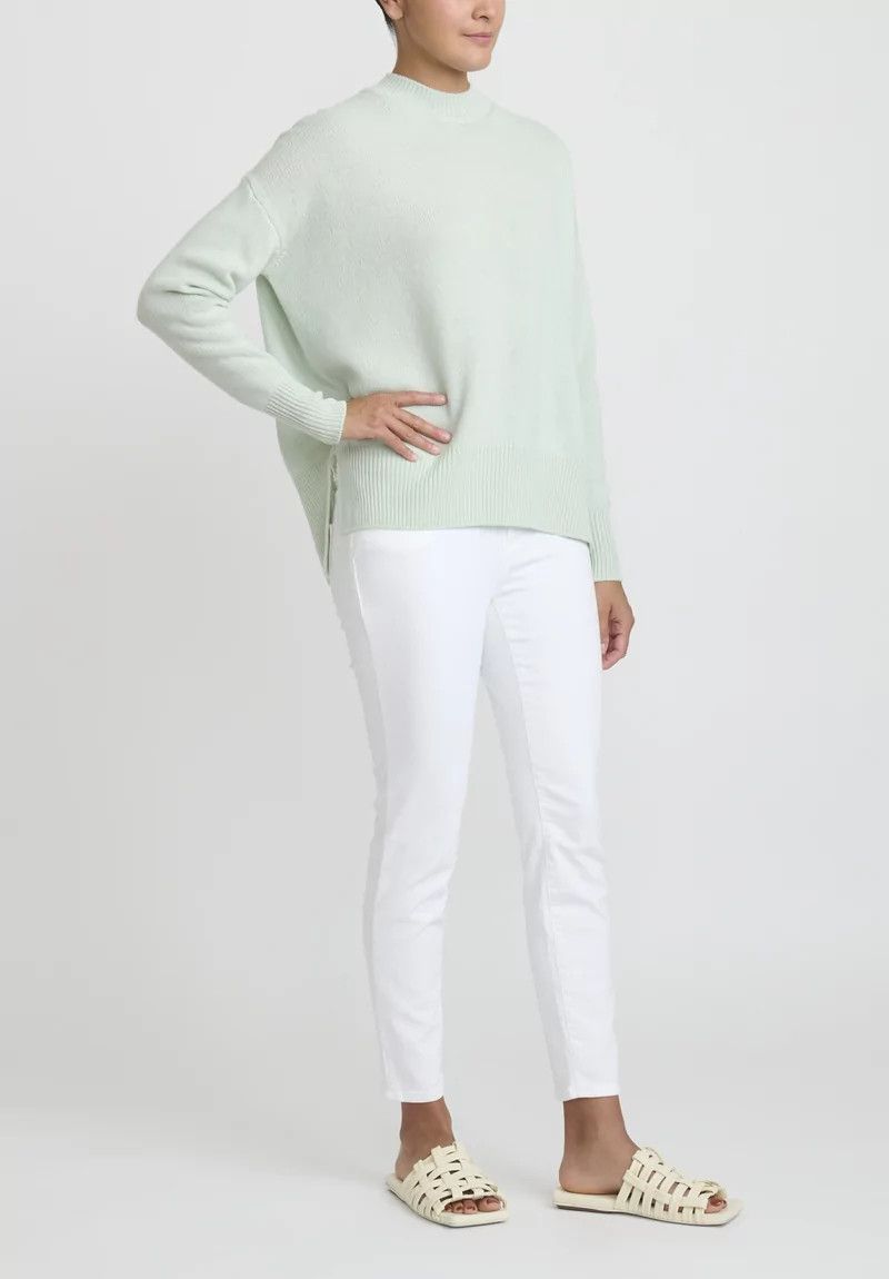 Jil Sander o1y1025 Cashmere Blend Sweater in Light Green Size XS / US 0-2 / IT 36-38 - 2 Thumbnail