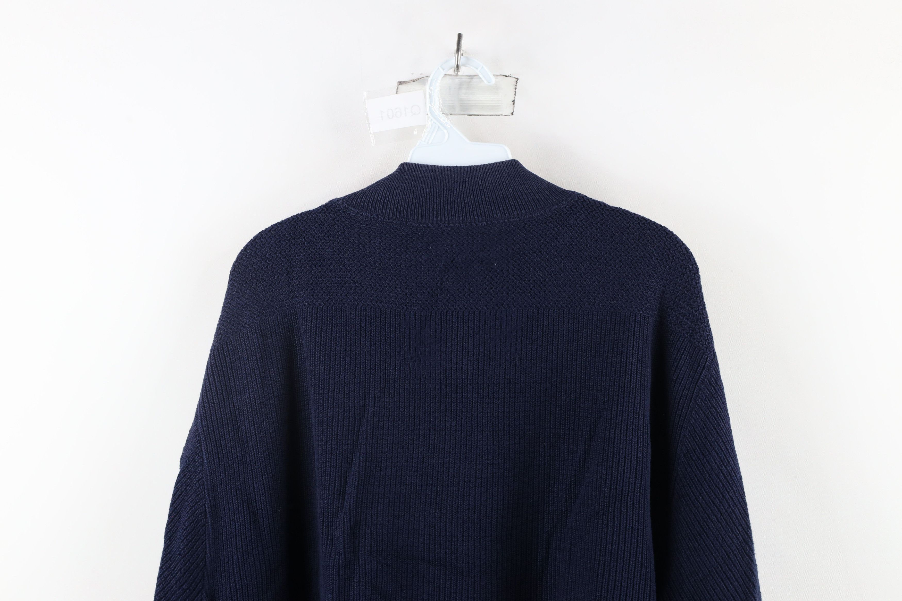 Lands' End × Vintage Vintage 90s Lands End Cotton Ribbed Knit Henley Sweater USA Size US L / EU 52-54 / 3 - 14 Thumbnail