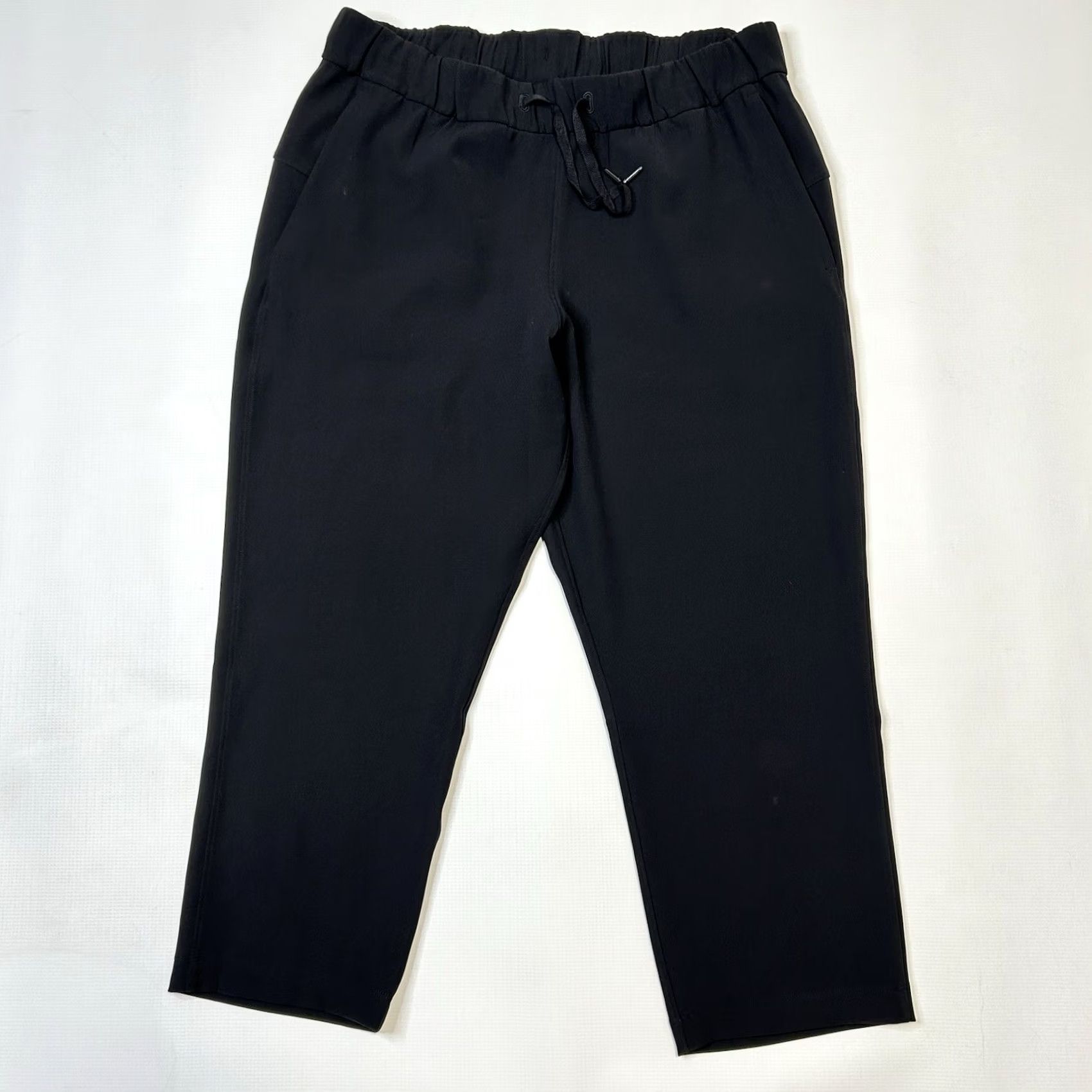 Lululemon Lululemon On The Fly Crop Pants Womens 10 Black Woven 23" Ism Drawstring Pockets Size 32" / US 10 / IT 46 - 5 Thumbnail