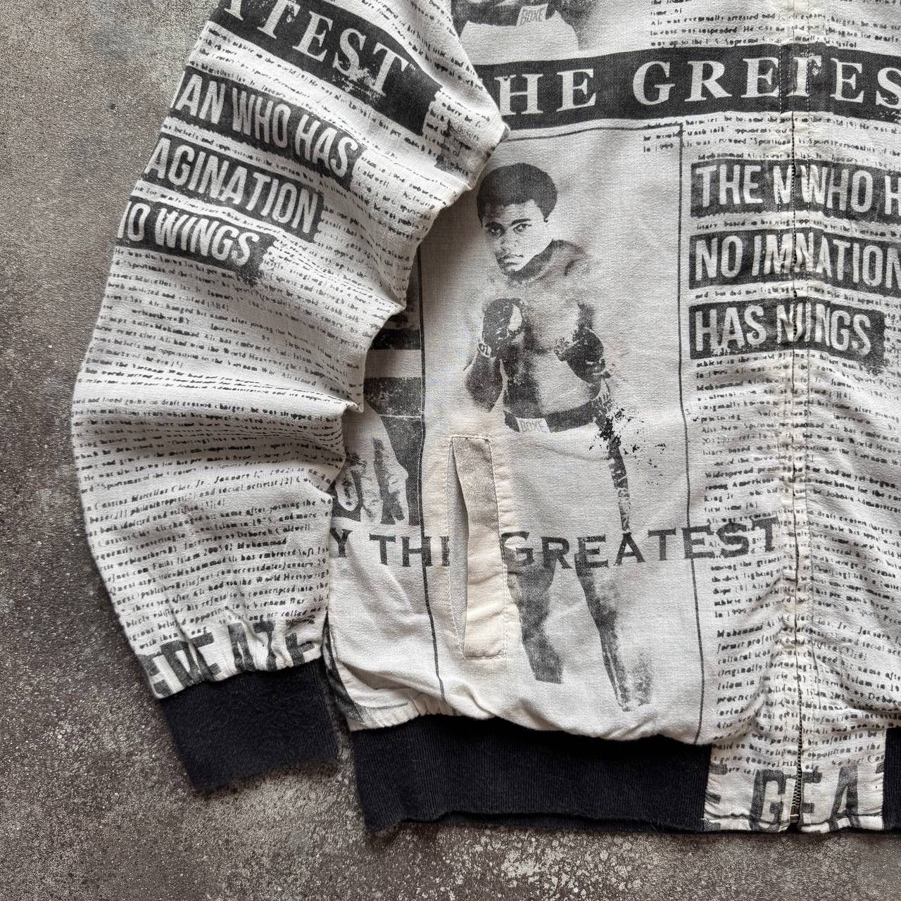 Dolce & Gabbana Dolce & Gabbana Vintage Mohamed Ali Gazette Print Zip Hoodie Size XS / US 0-2 / IT 36-38 - 5 Thumbnail