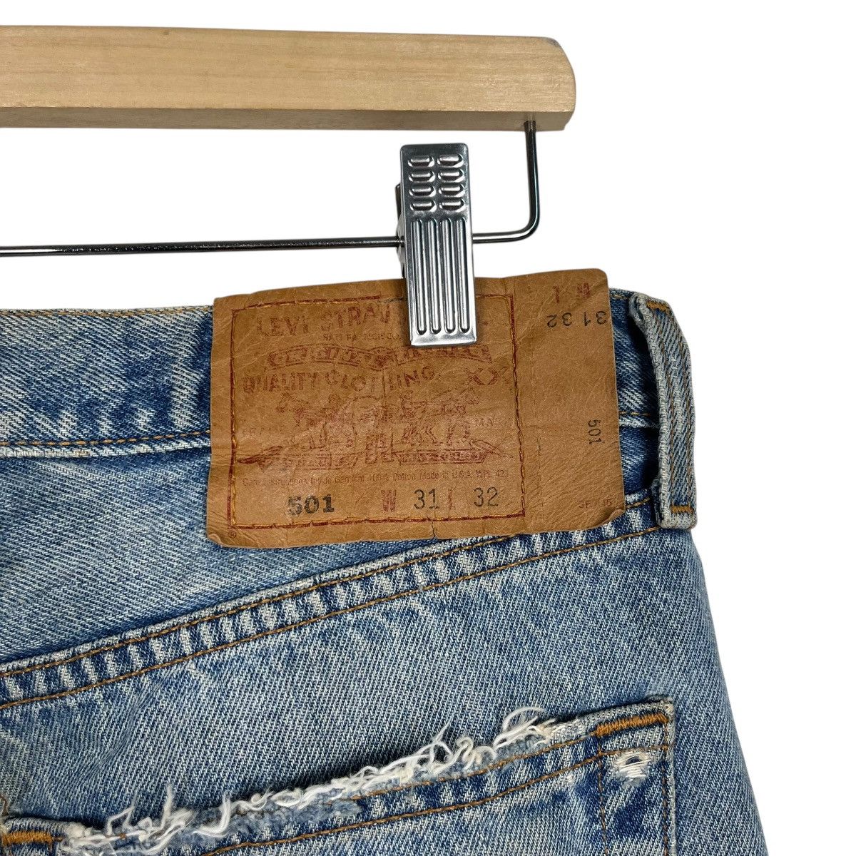 Levi's Vintage 90s Levis Lot 501 Distressed Denim Jeans Size US 30 / EU 46 - 11 Thumbnail