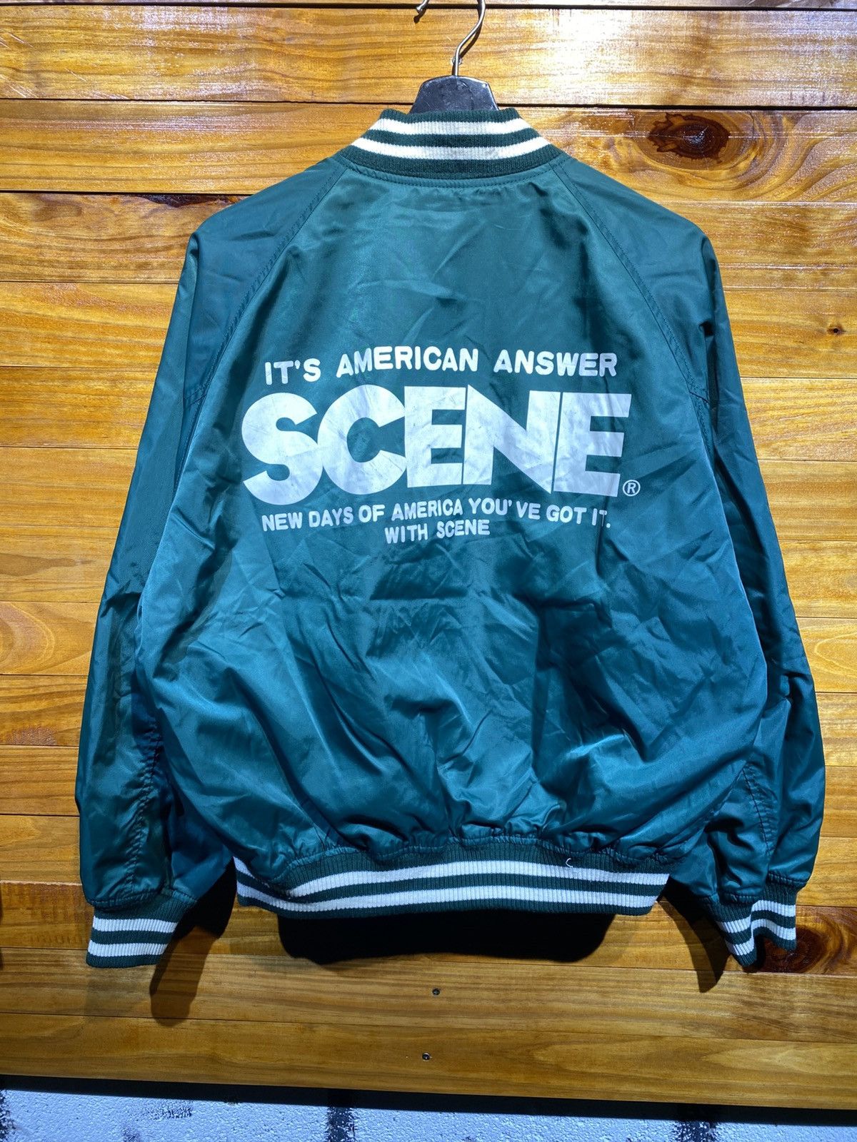 Vintage VINTAGE SCENE NYLON VARSITY BASEBALL JACKET Size US M / EU 48-50 / 2 - 9 Thumbnail