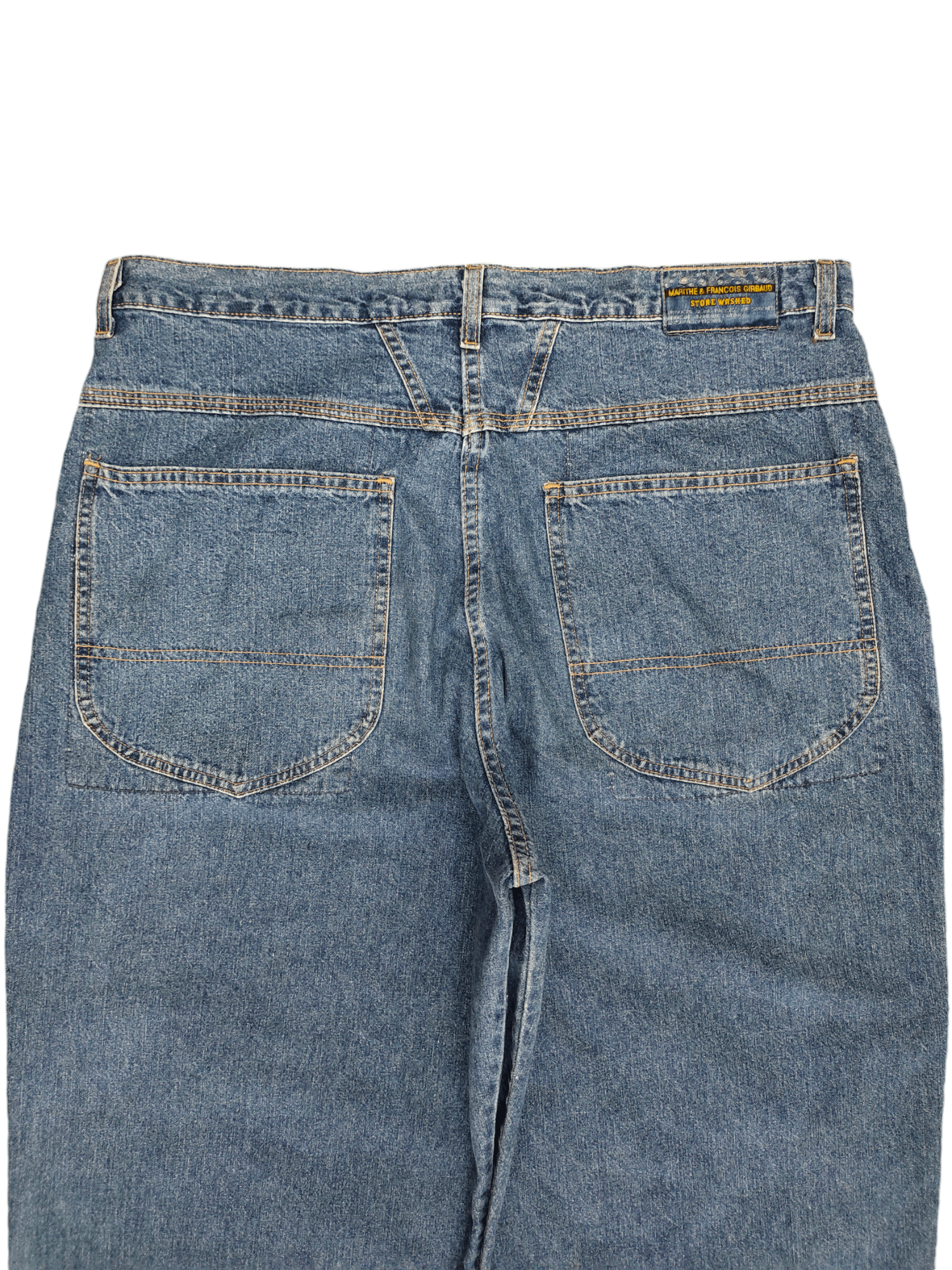 Marithe + Francois Girbaud Baggy Jeans MFG Made In Usa Denim Wide Leg 90s Jnco Size US 38 / EU 54 - 12 Thumbnail