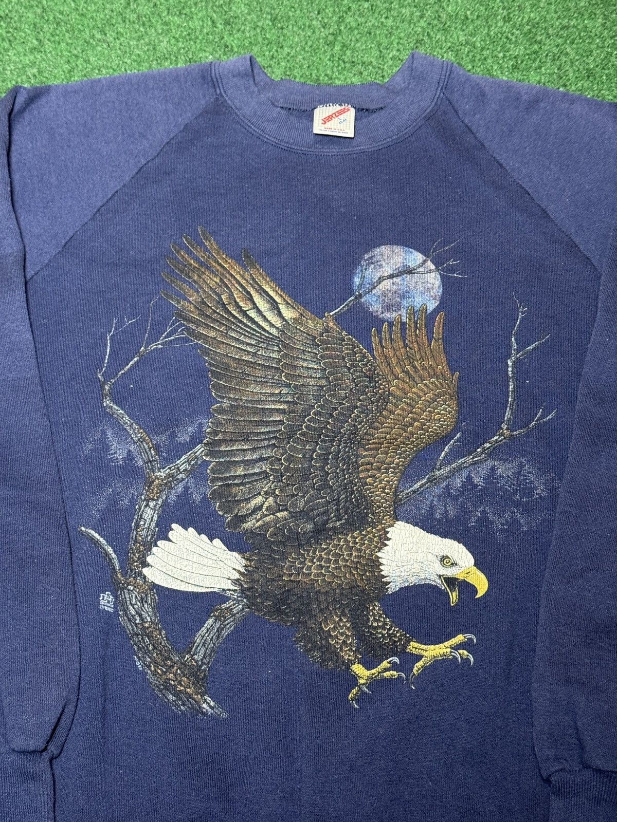 Jerzees Vintage Eagle Nature Crewneck Eagle M/L 21x25 Sweatshirt Size US L / EU 52-54 / 3 - 2 Thumbnail