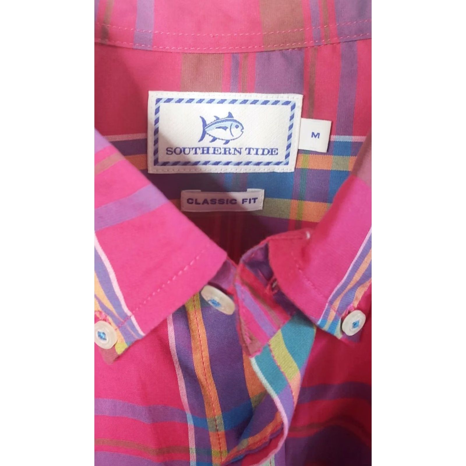 Southern Tide Southern Tide Shirt Mens Button-Down Plaid Long Sleeve M Classic Fit Multicolor Pocket Non-NWT Size US M / EU 48-50 / 2 - 6 Thumbnail