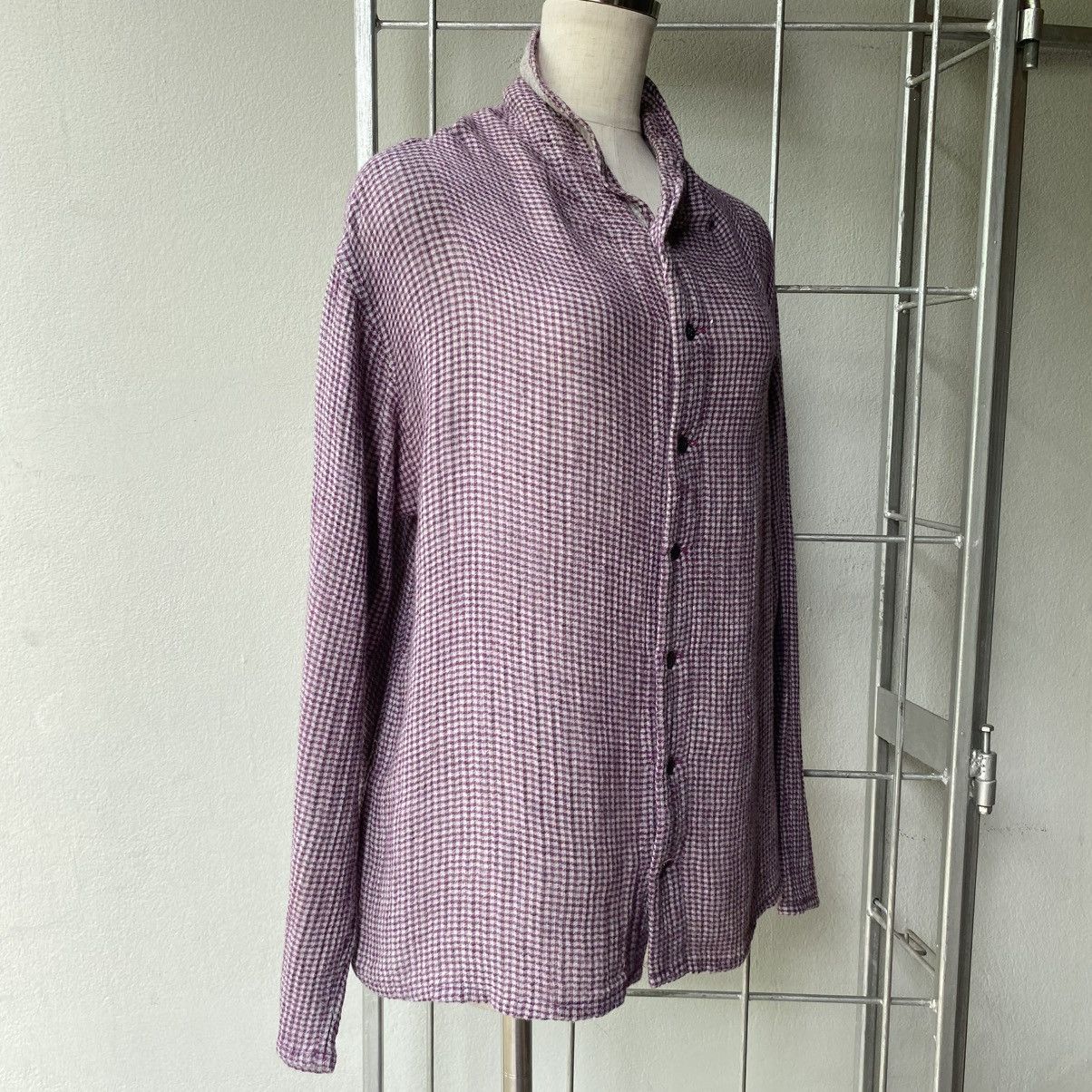 Issey Miyake Plantation Textured Check Shirt Size M / US 6-8 / IT 42-44 - 16 Thumbnail