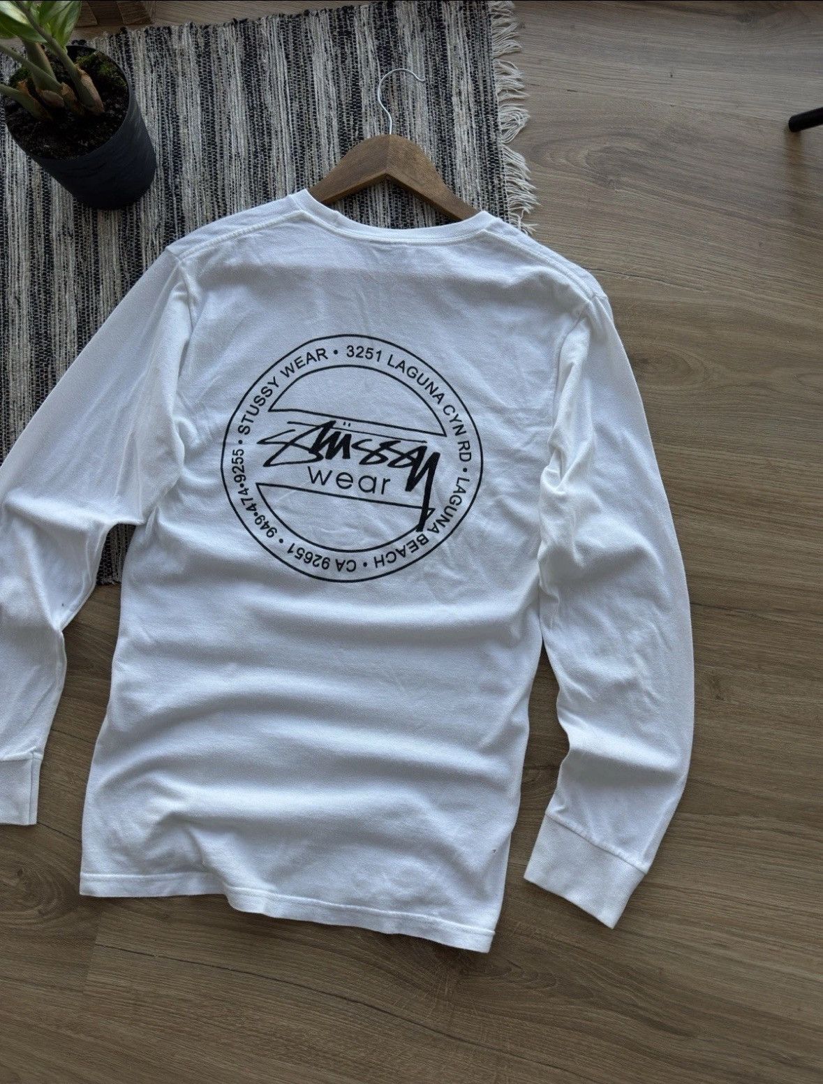 Stussy Stussy Big Logo Classic Y2K White Long Sleeve Size S Men Size US S / EU 44-46 / 1 - 2 Thumbnail