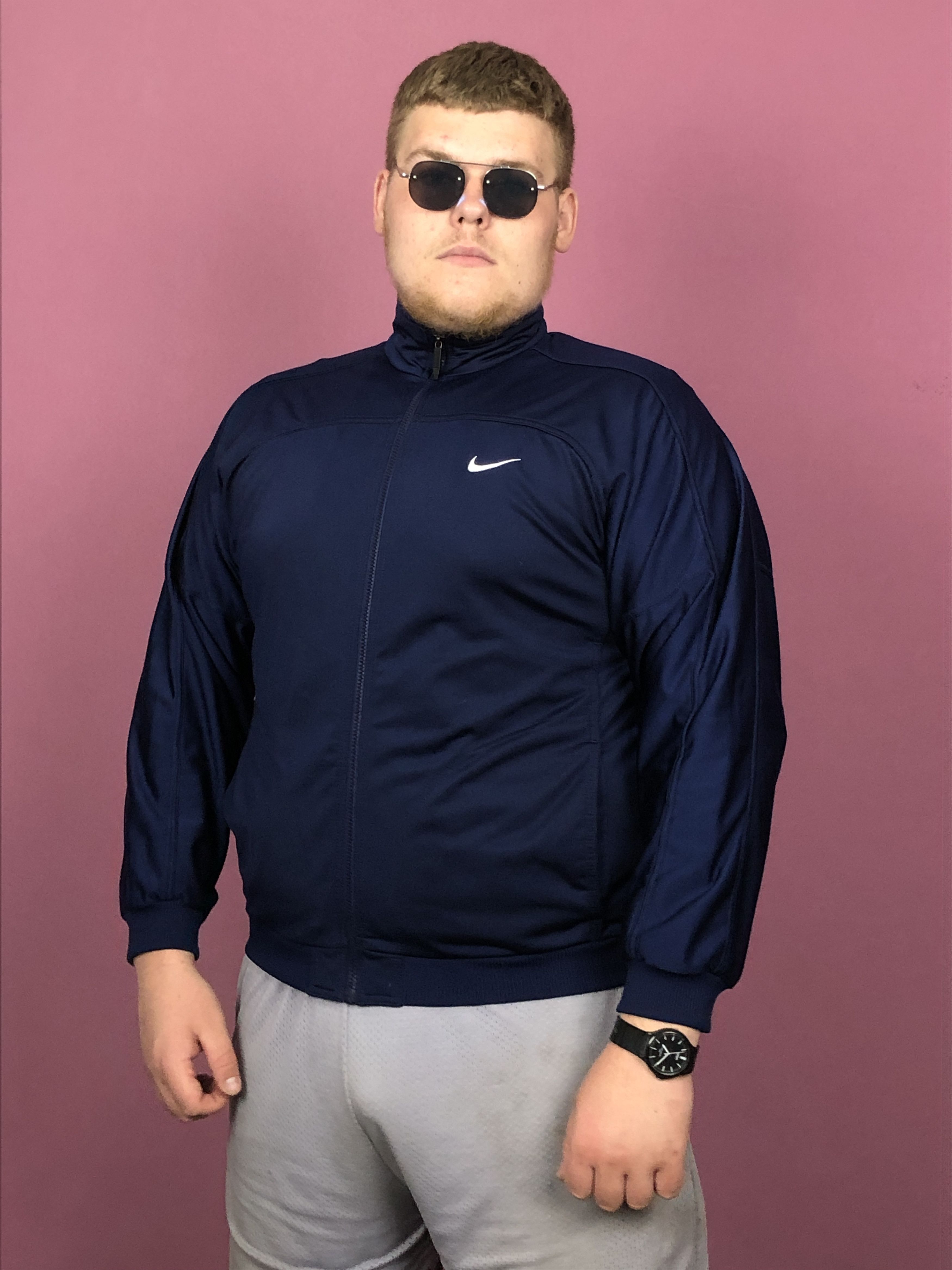 Nike × Vintage 90s Nike Vintage Men's Track Jacket - L Size US L / EU 52-54 / 3 - 3 Thumbnail