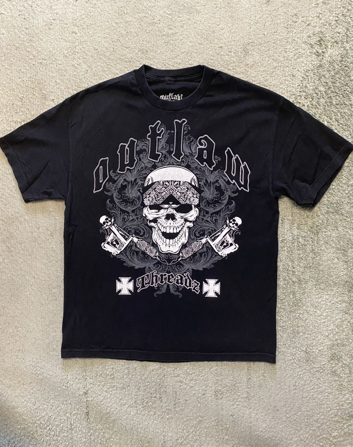 Other Outlaw Threadz Affliction Style Skull Cross Graphics Tee Size US L / EU 52-54 / 3 - 1 Thumbnail