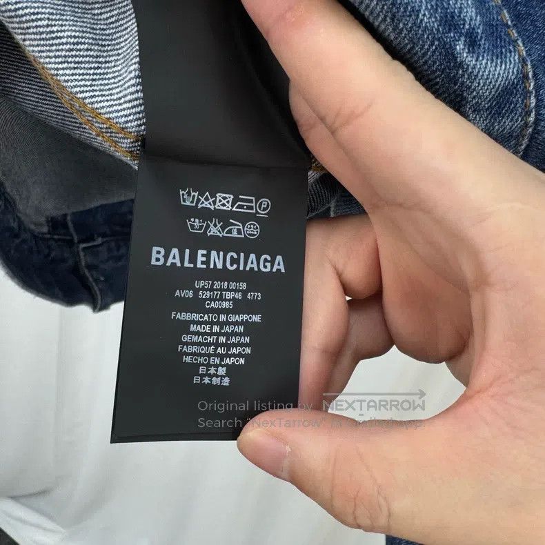 Balenciaga Balenciaga Back Letter Denim Jacket Size XS / US 0-2 / IT 36-38 - 6 Thumbnail