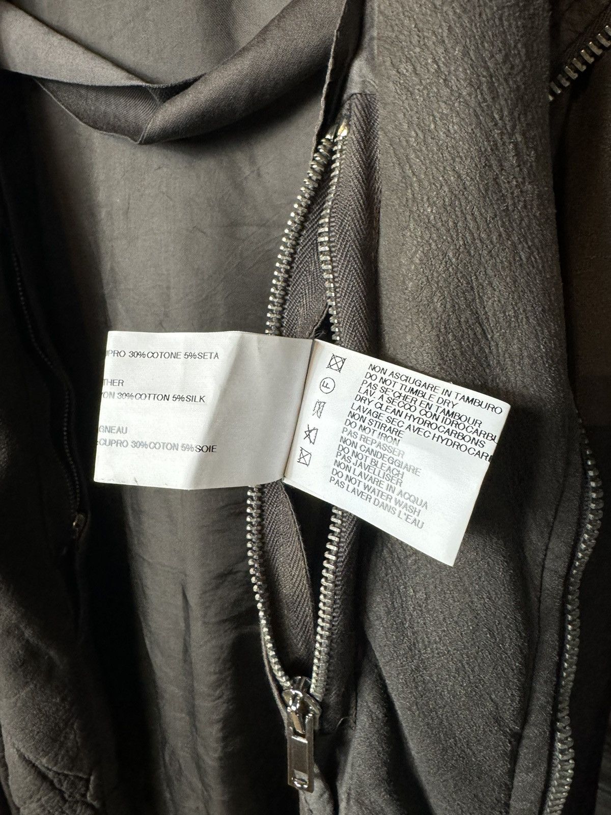 Rick Owens Rick Owens FW11 'ANTHEM' Brown Blistered Lamb Zipper Jacket Size US M / EU 48-50 / 2 - 11 Thumbnail