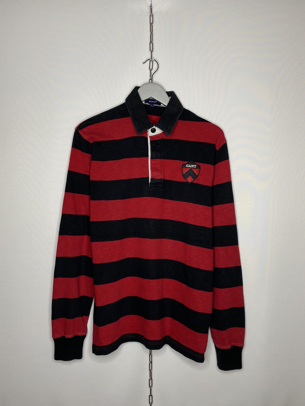 Gant × Vintage Vintage GANT Polo Rugby Long Sleeve Striped Y2K Hype Size US L / EU 52-54 / 3 - 1 Thumbnail
