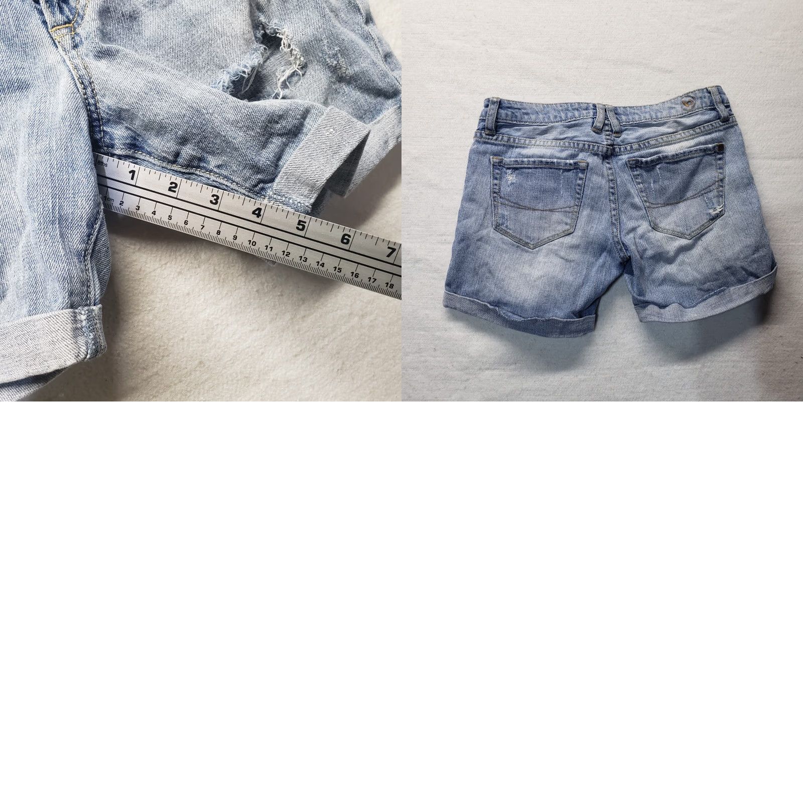 Denime Bullhead Denim Co. Dark Blue Low Rise Shorts Denim Women’s Size 1 Casual Size 25" / US 0 / IT 36 - 8 Thumbnail