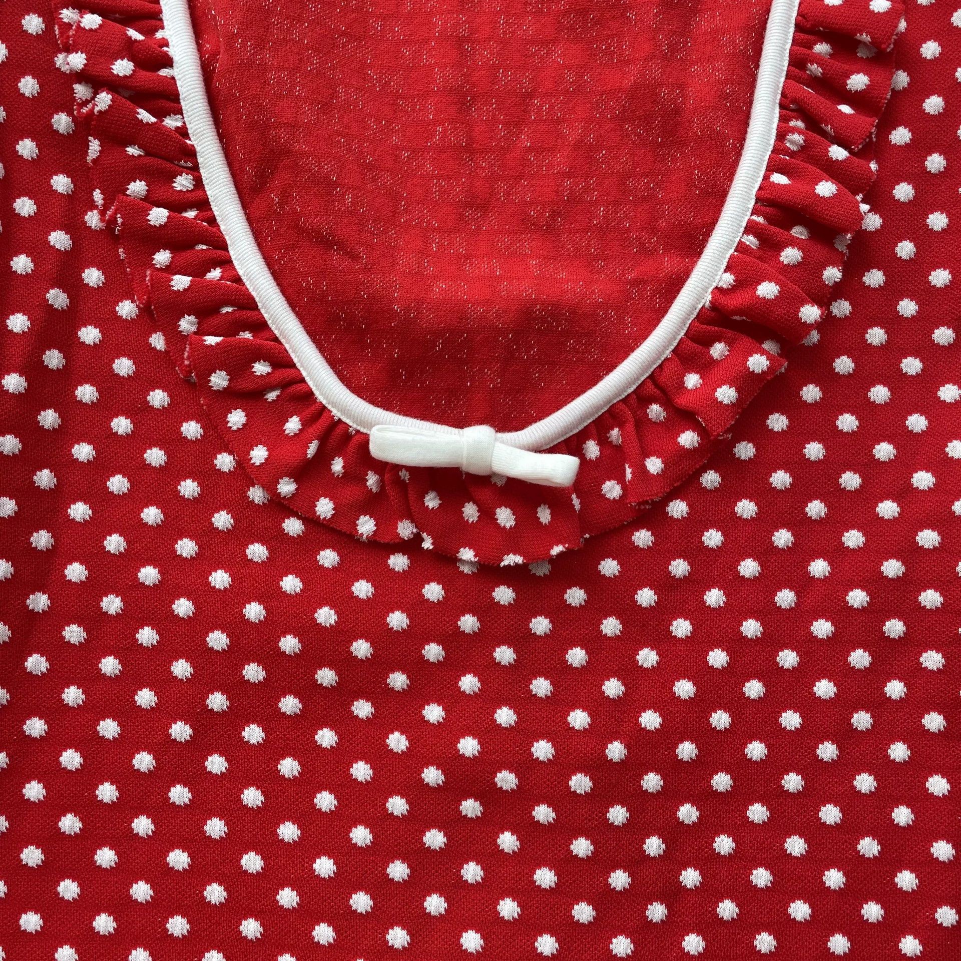 Miu Miu MIU MIU polka dot long sleeve A-line dress red M unused Size M / US 6-8 / IT 42-44 - 3 Thumbnail