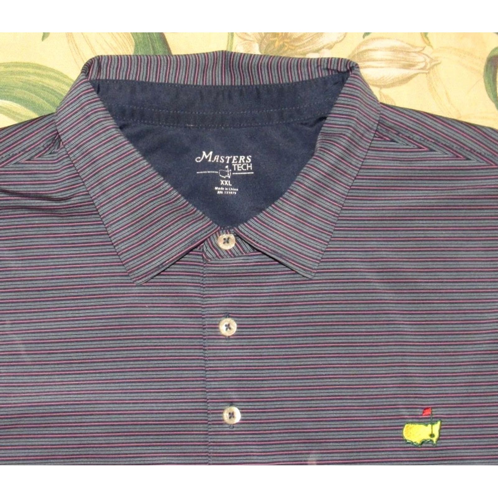 Vintage MASTERS TECH Blue Pink Short Sleeve Polo Shirt XXL Men Size US XXL / EU 58 / 5 - 2 Thumbnail