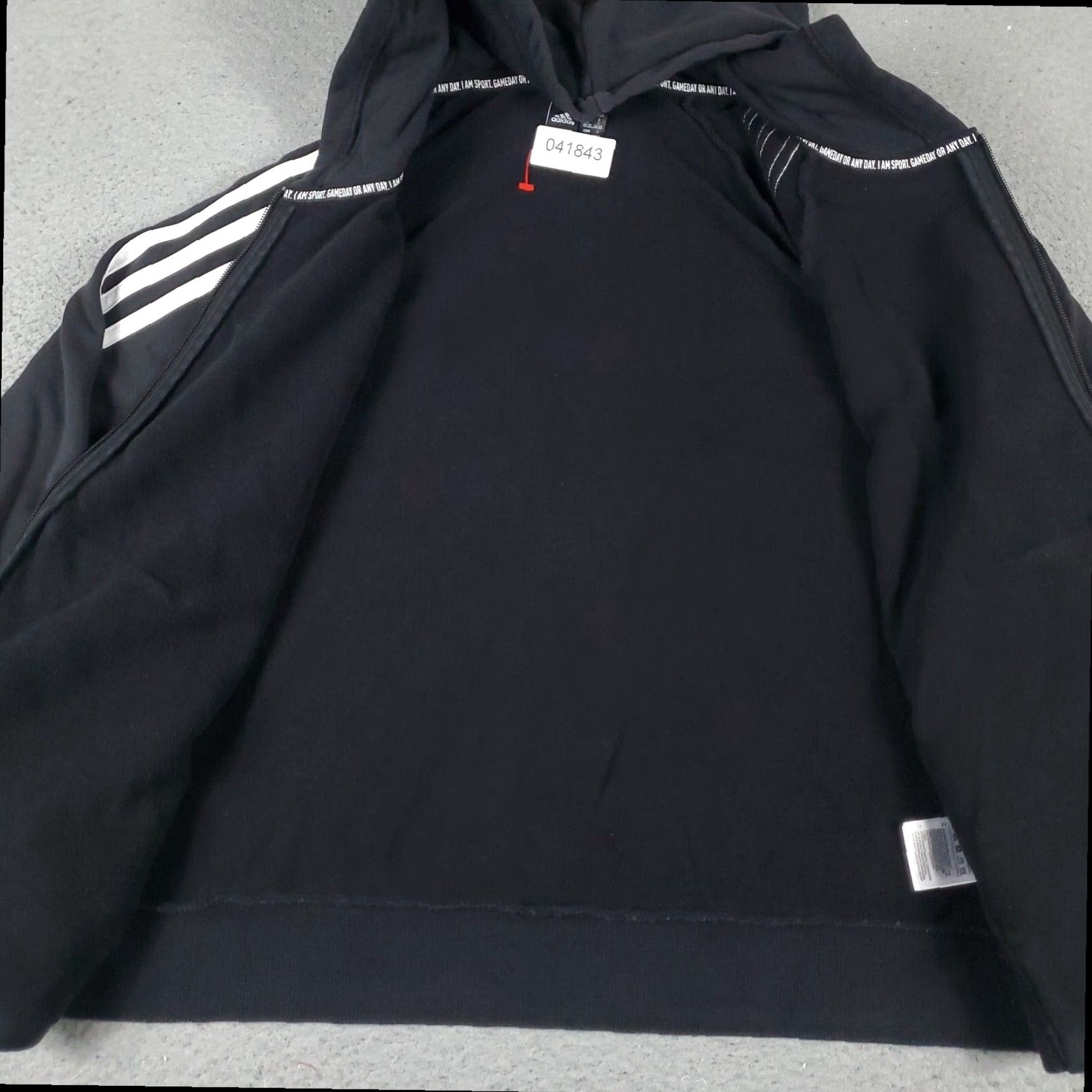 Adidas Adidas Womens Large Black Full Zip Hoodie Sweatshirt Size L / US 10 / IT 46 - 6 Thumbnail