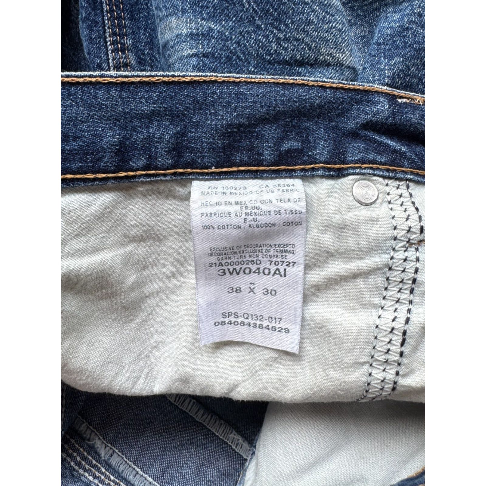 Wrangler VINTAGE Wrangler RIGGS Workwear Jeans Mens 5-Pocket Denim Blue 37-38W x 30L High Rise Straight Relaxed 30in Inseam 30 1990s 2000s Size US 38 / EU 54 - 7 Thumbnail