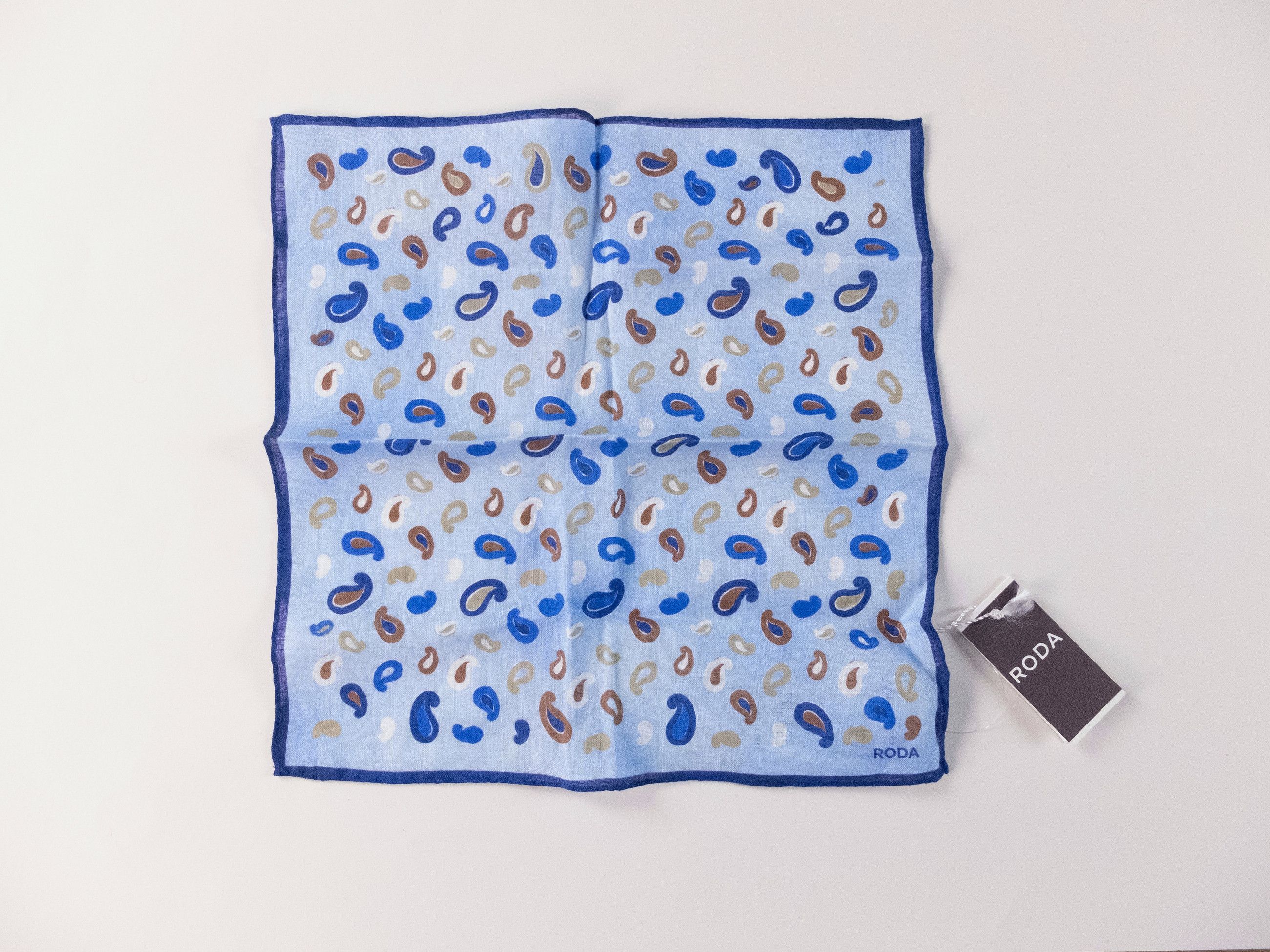 Other RODA 3 x hand made linen paisley heart floral pocket squares Size ONE SIZE - 2 Thumbnail