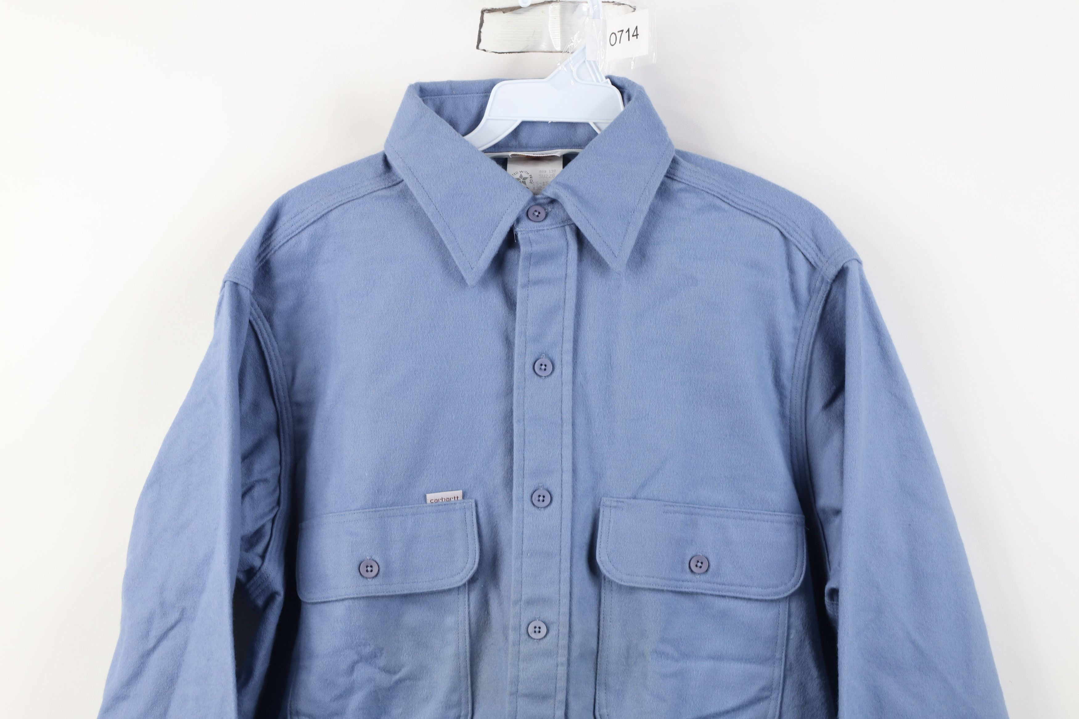 Carhartt Deadstock Vintage 80s Carhartt Chamois Cloth Button Shirt Size US M / EU 48-50 / 2 - 2 Thumbnail