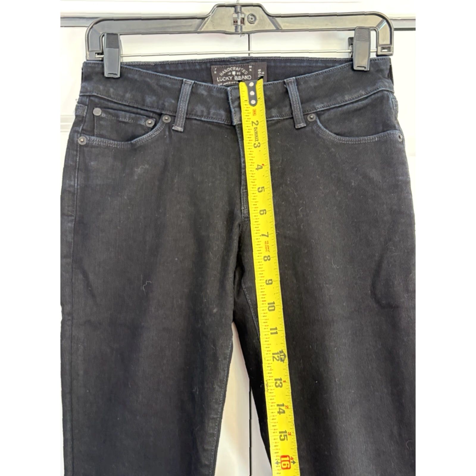 Lucky Brand Lucky Brand Lolita Skinny Jeans Black Denim 2 Regular Women Slim 5-Pocket Distressed Stretch Size 26" / US 2 / IT 38 - 4 Thumbnail