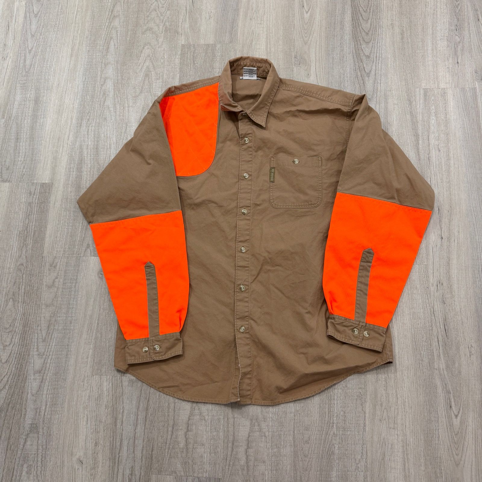 Columbia Columbia Shooting Shirt Men's Extra Large Tan Blaze Orange Size US XL / EU 56 / 4 - 1 Thumbnail