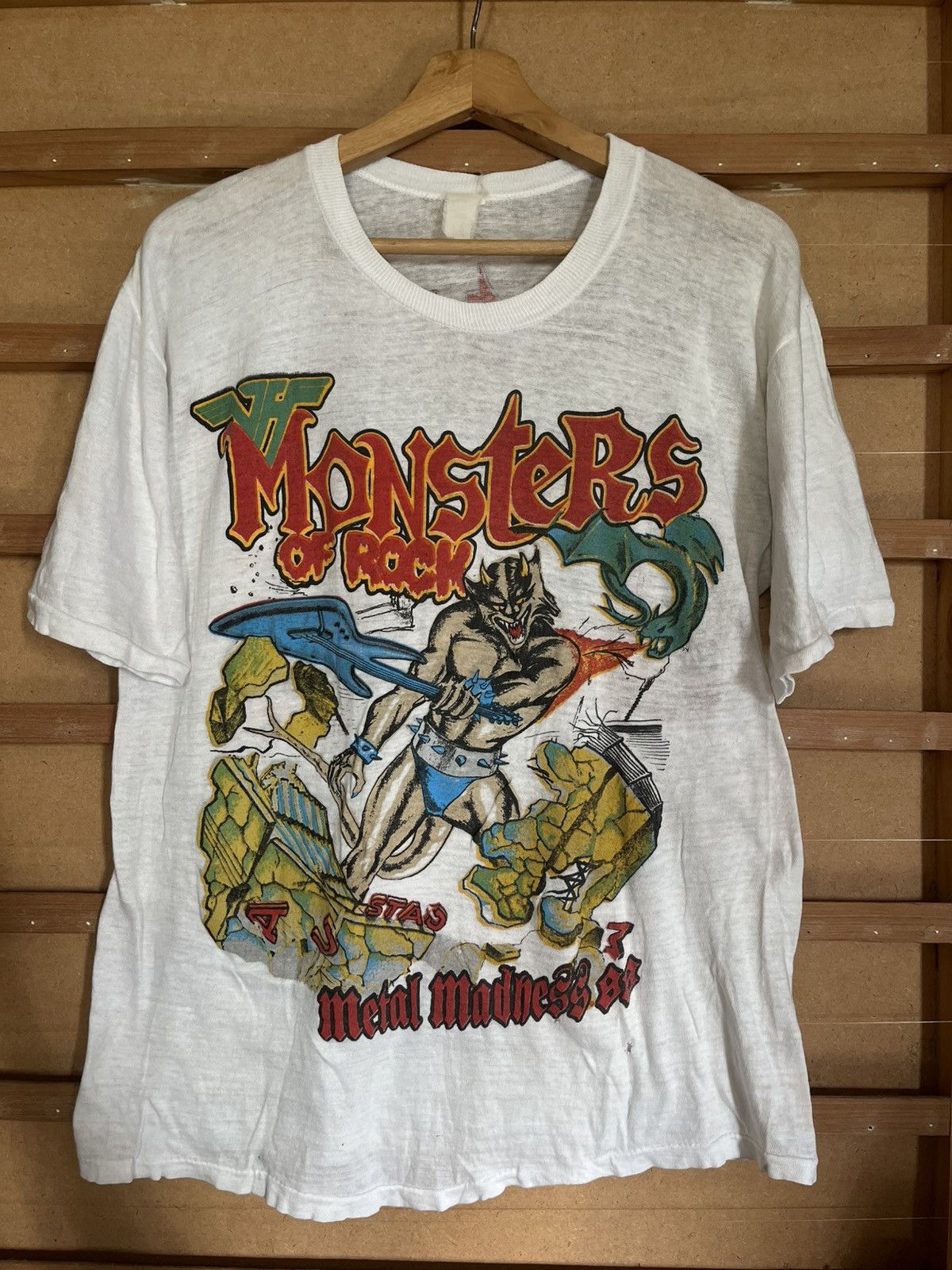 Band Tees Vintage Monster of Rock 1988 T-Shirt Sz. L *Rare Size US L / EU 52-54 / 3 - 1 Thumbnail