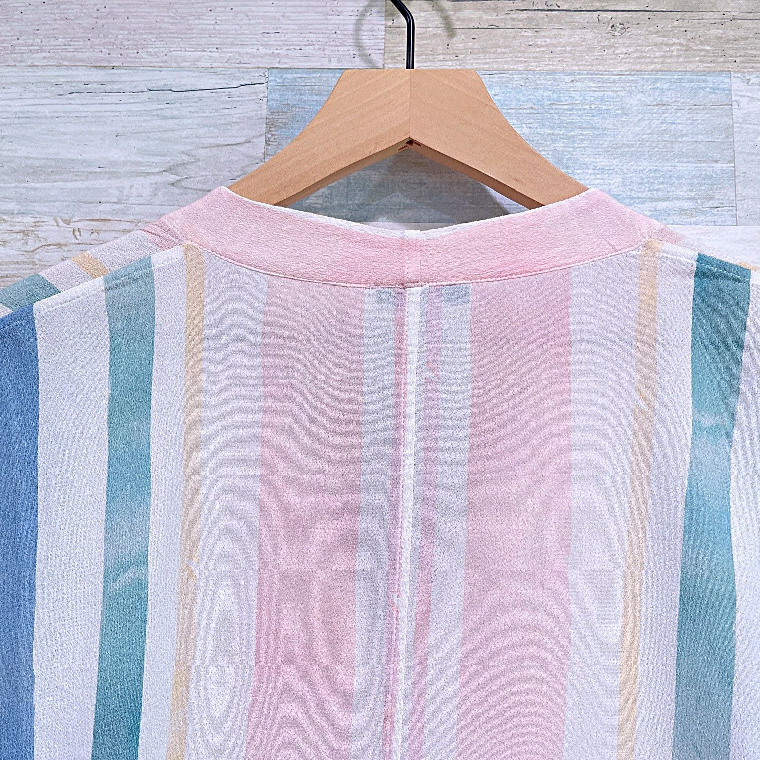 Rails RAILS Thea Striped Tie Front Top Blue Pink Pastel Dolman XS Size XS / US 0-2 / IT 36-38 - 5 Thumbnail