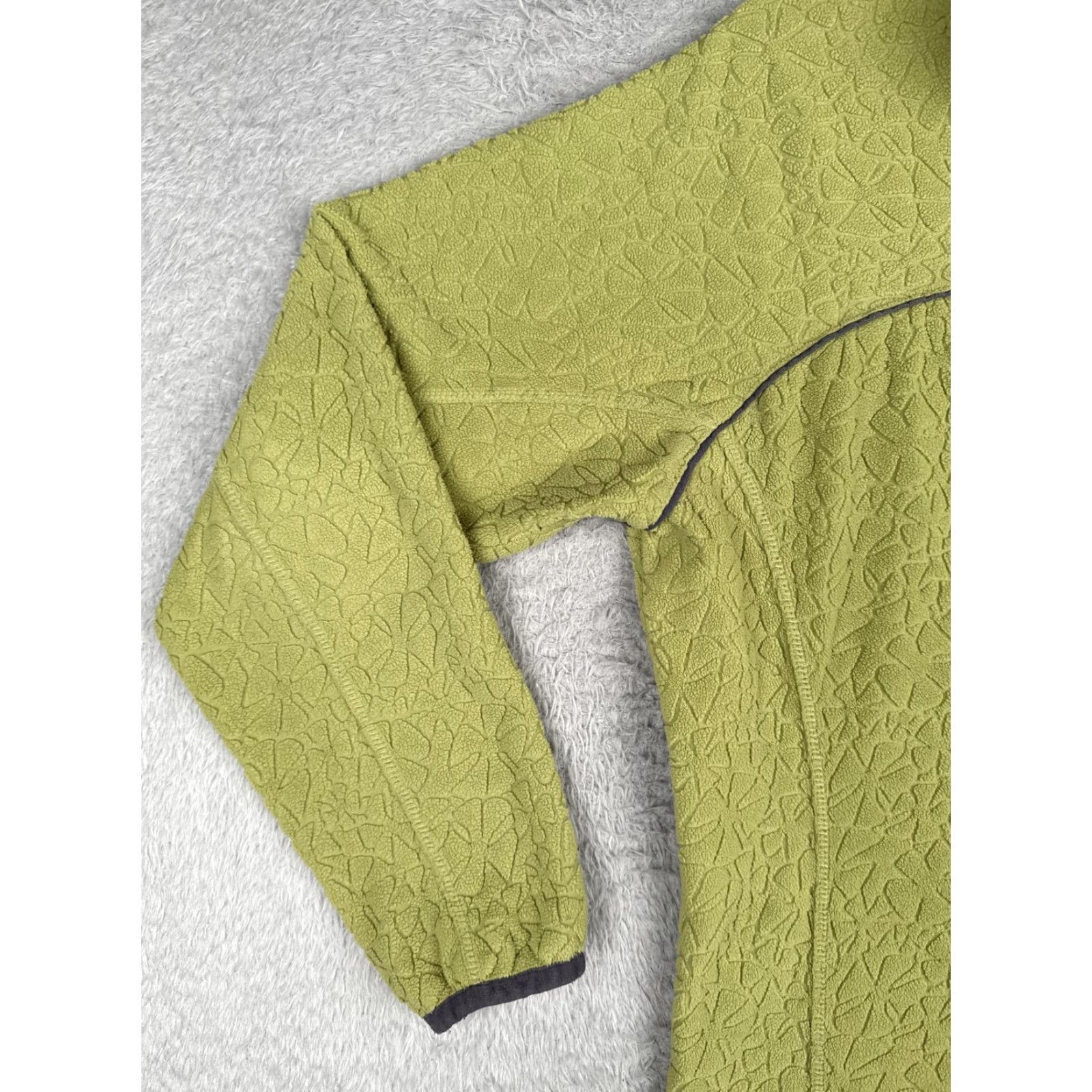Vintage Columbia Fleece Sweater Womens XL Green 1/4 Zip Mock Neck Pocket Sleeve Hiking Size XL / US 12-14 / IT 48-50 - 3 Thumbnail