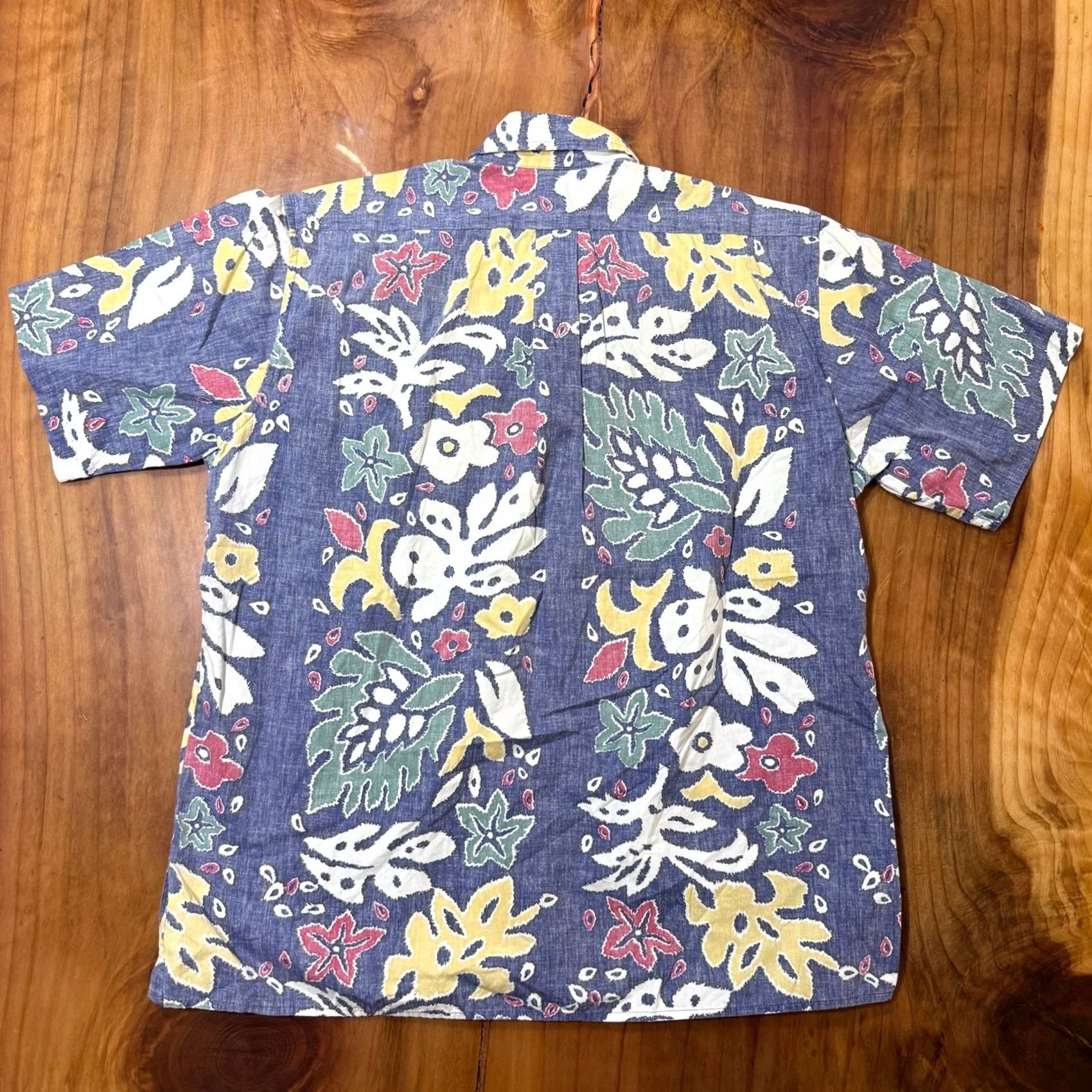 Reyn Spooner VINTAGE Reyn Spooner Shirt Mens L Floral hawaiian Button S/S Reverse Print Blue 1980s Casual Mens Size US L / EU 52-54 / 3 - 4 Thumbnail
