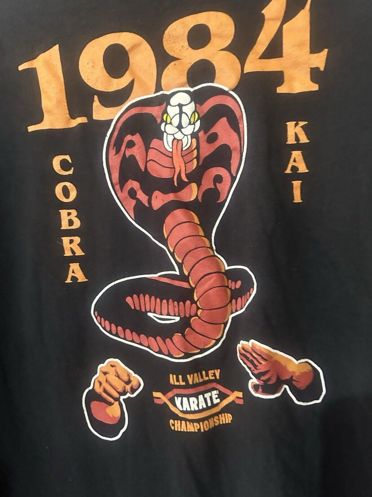 Designer The Karate Kid 1984 Cobra Kai Men's Black T-Shirt Size 2XL Size US XXL / EU 58 / 5 - 2 Thumbnail