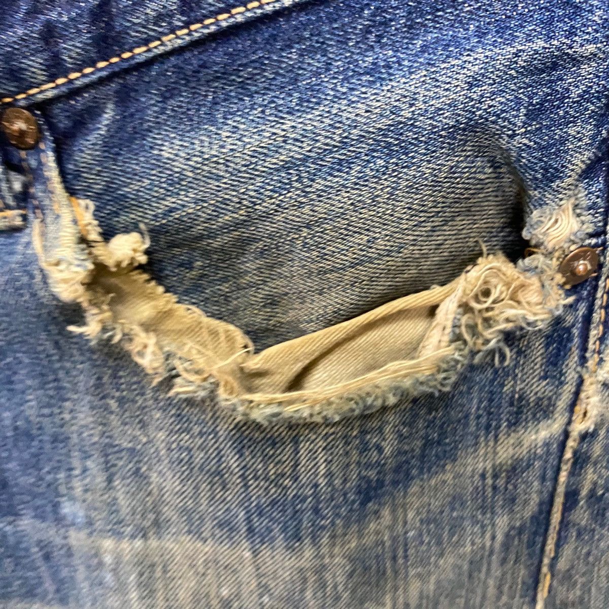 Sugar Cane Sugar Canes selvedge distressed denim homeless Size US 33 - 20 Thumbnail