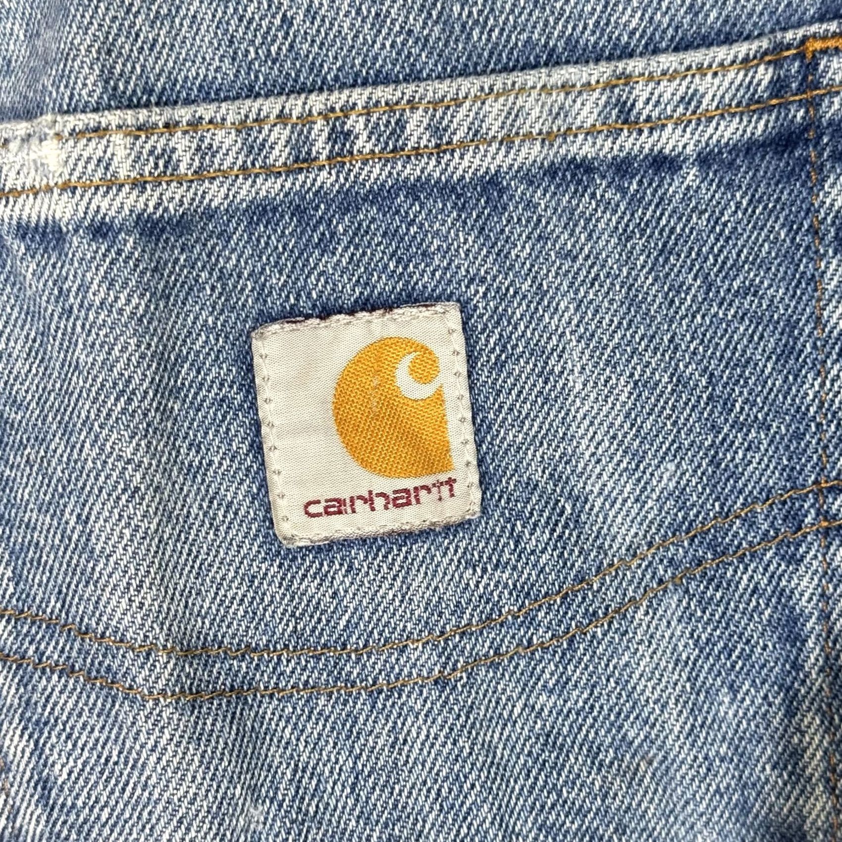 Carhartt VINTAGE Carhartt Jeans Mens 36x34 Blue Relaxed Fit Denim Straight Leg Workwear Pants Jeans Size US 36 / EU 52 - 4 Thumbnail