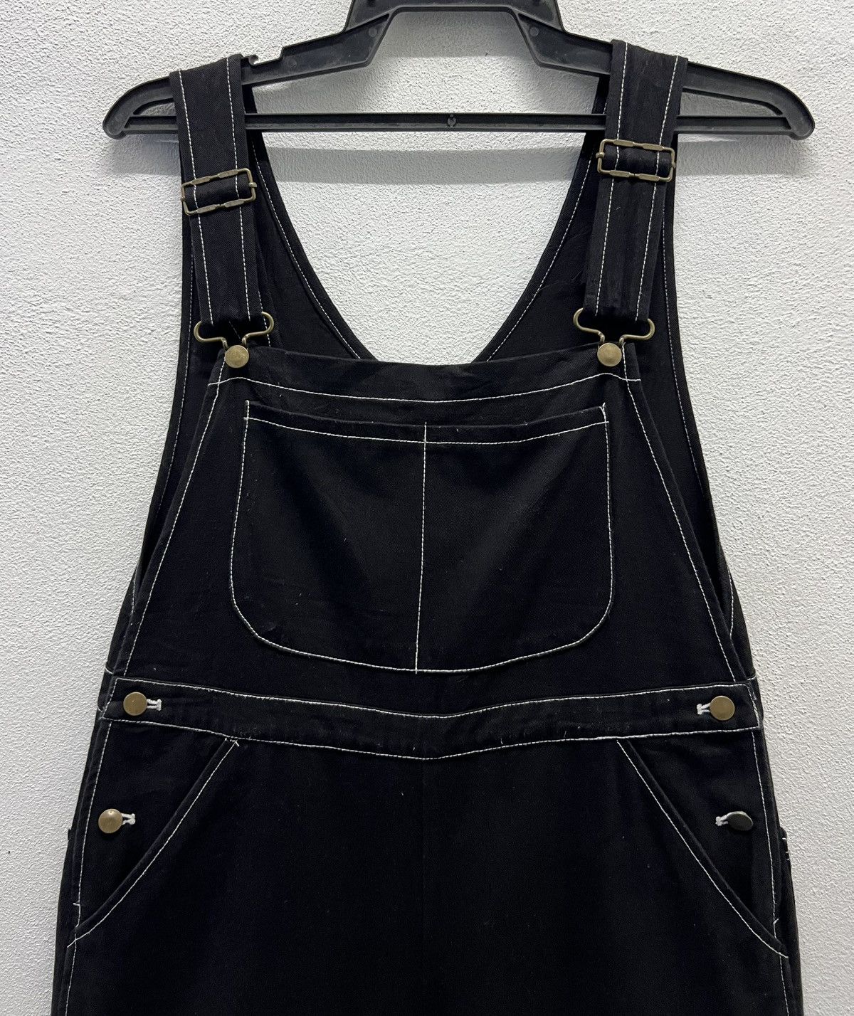 Japanese Brand × Vintage Vintage Black Cotton Overalls – Size M Size US 33 - 3 Thumbnail