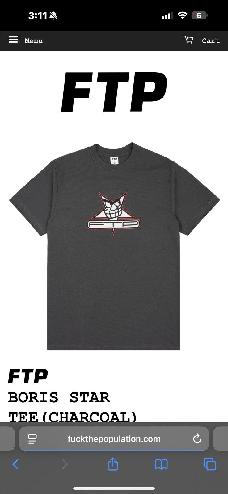 Fuck The Population Fuck the Population Boris Star Tee Size US M / EU 48-50 / 2 - 2 Thumbnail