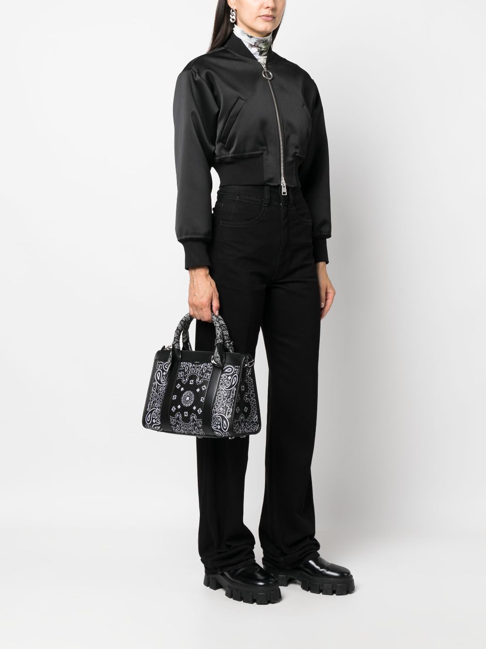 Amiri o1w1db11224 Size: OS / Micro Triangle Leather Tote Bag Black Size ONE SIZE - 2 Thumbnail