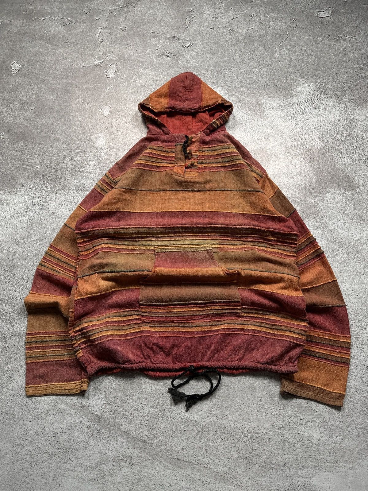 Vintage 90s Kapital Style Japanese Knitwear Boro Hoodie