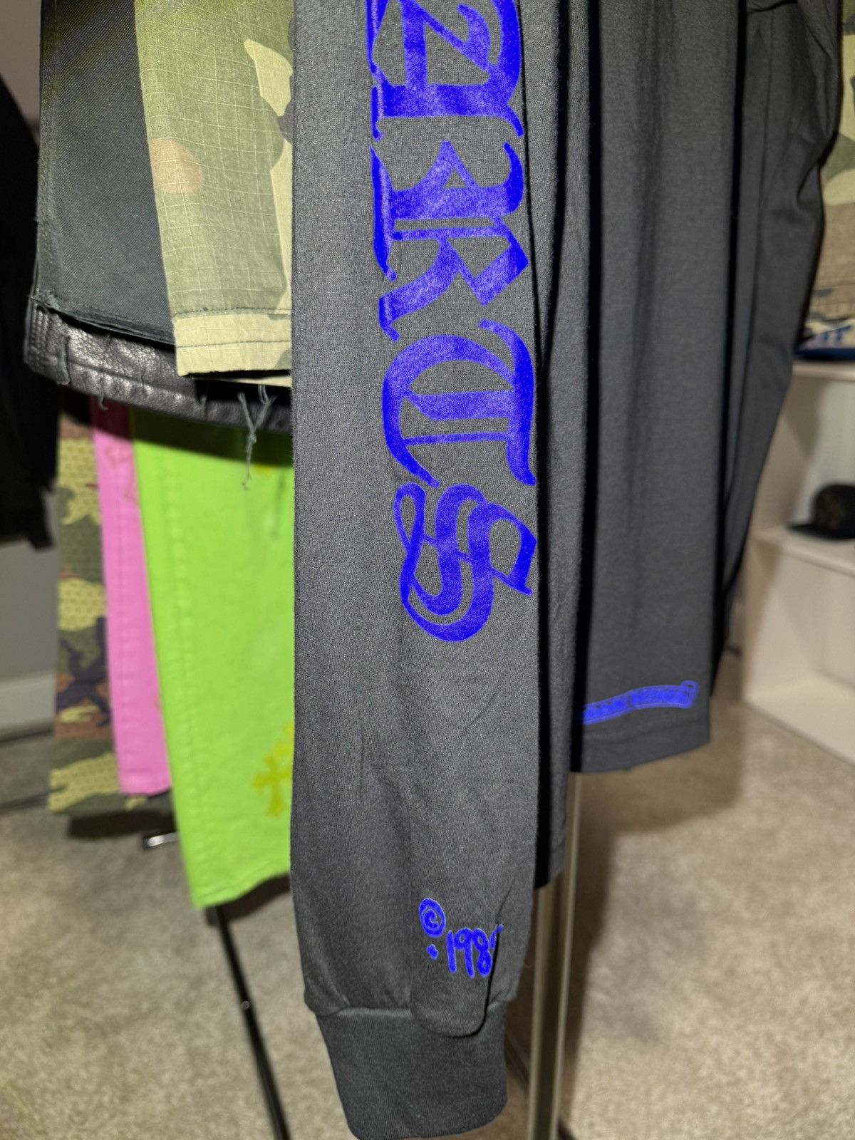 Chrome Hearts Chrome Hearts 1988 Black Blue Neck Logo Longsleeve Size US L / EU 52-54 / 3 - 3 Thumbnail
